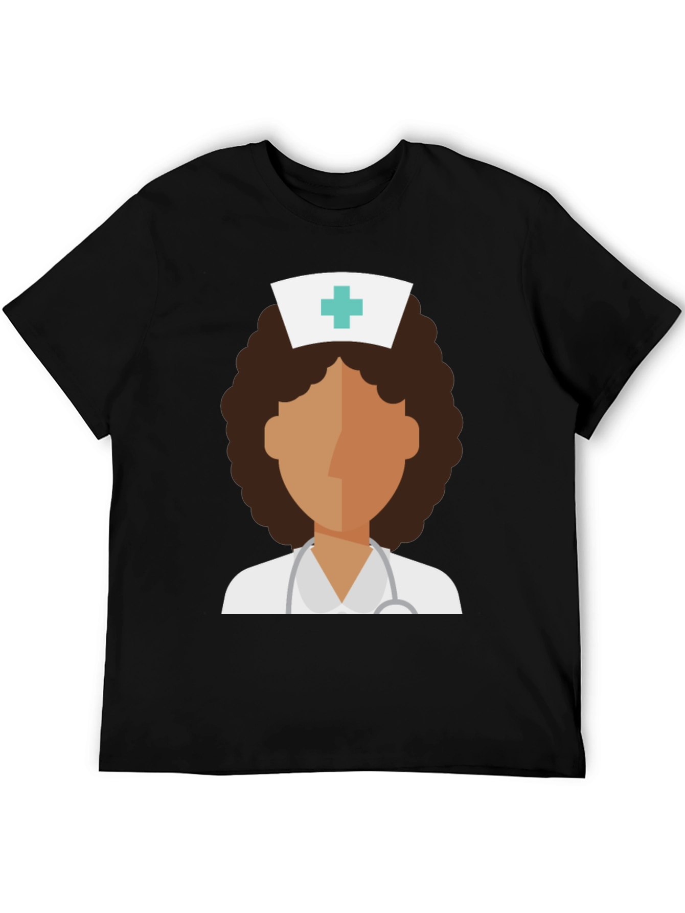 Black Nurse Graphic Tee - Unisex Medical T-Shirt view 5