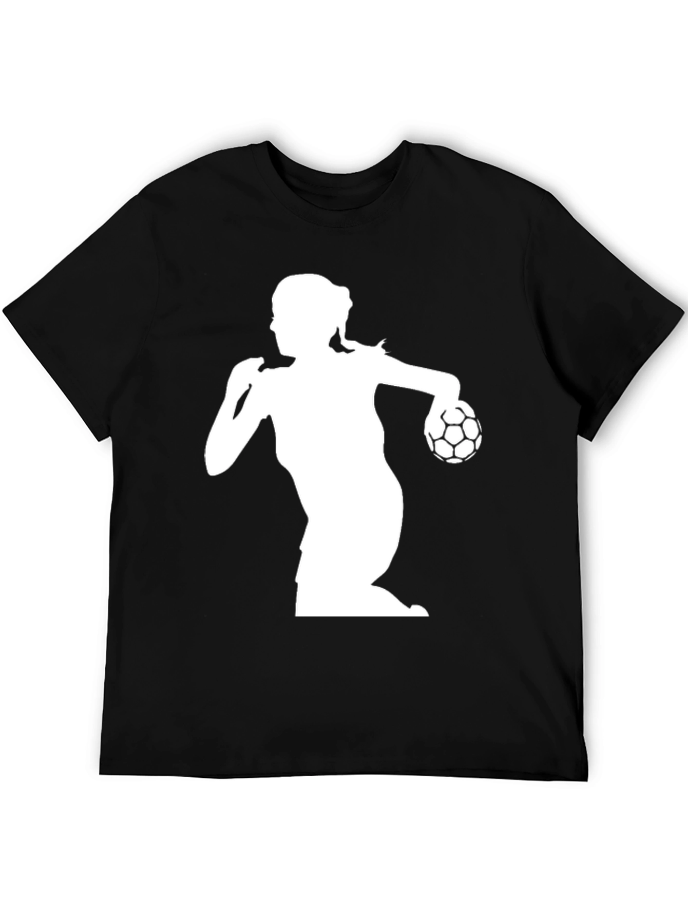 Black Handball Player Graphic Tee - Black view 5