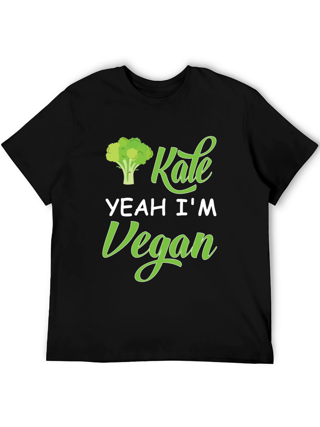 Black Kale Yeah I'm Vegan T-Shirt view 5