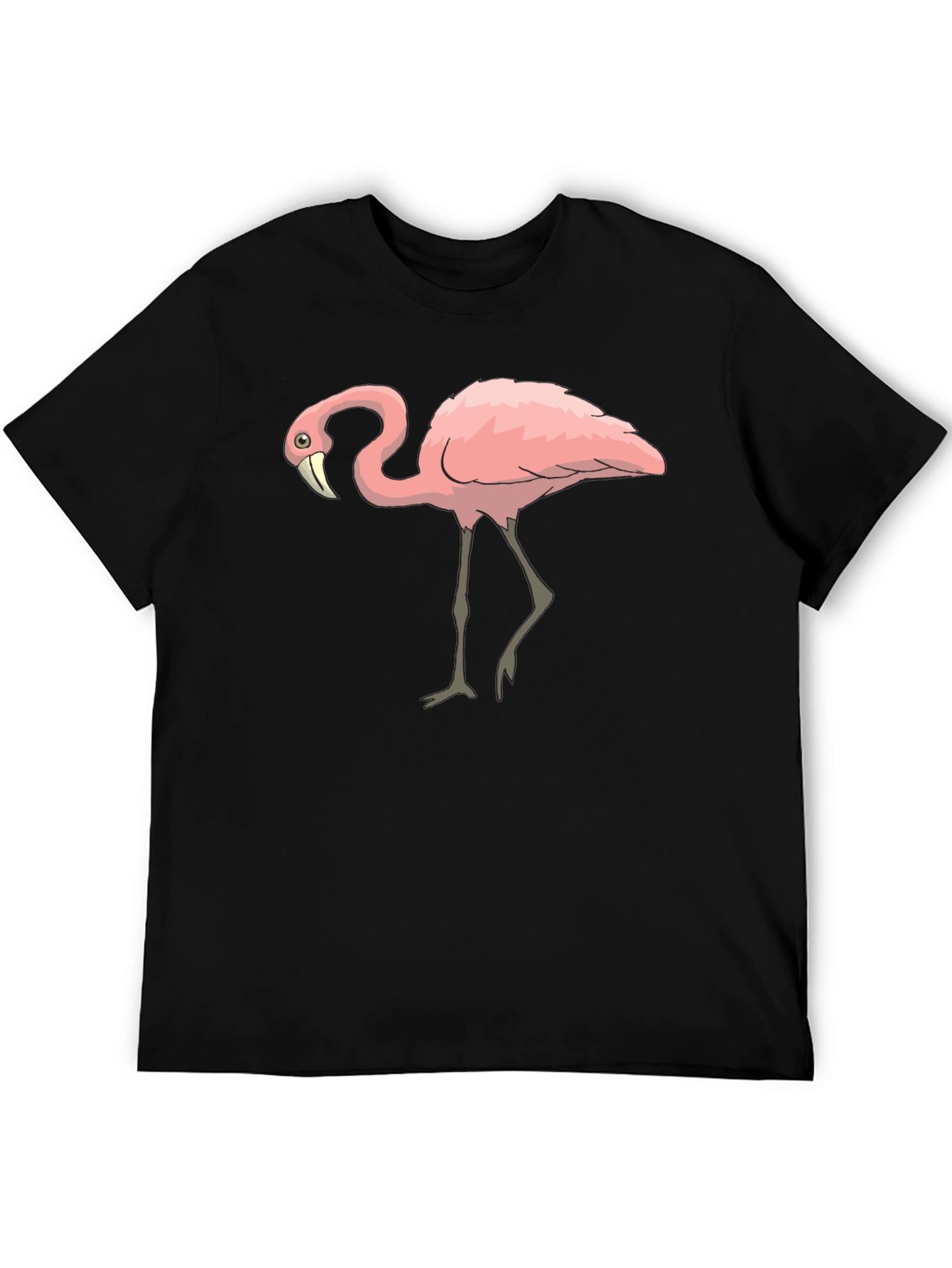 Black Flamingo Graphic Tee - Stylish Men's Black T-Shirt view 5