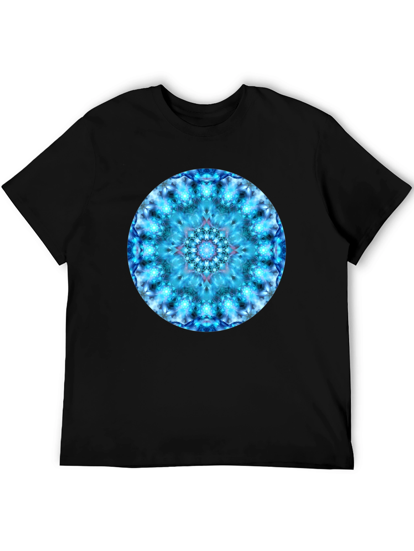 Black Blue Mandala Graphic Tee view 5