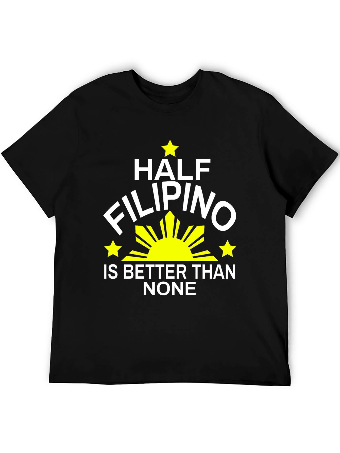 Black Half Filipino Better Than None Black Tee view 5
