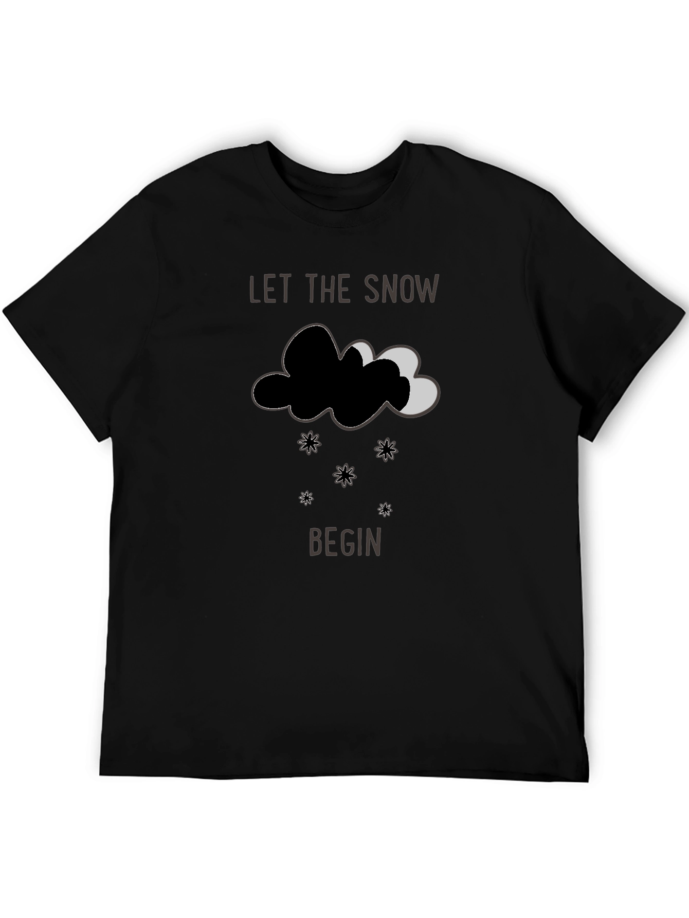 Black Let it Snow Graphic Tee view 5