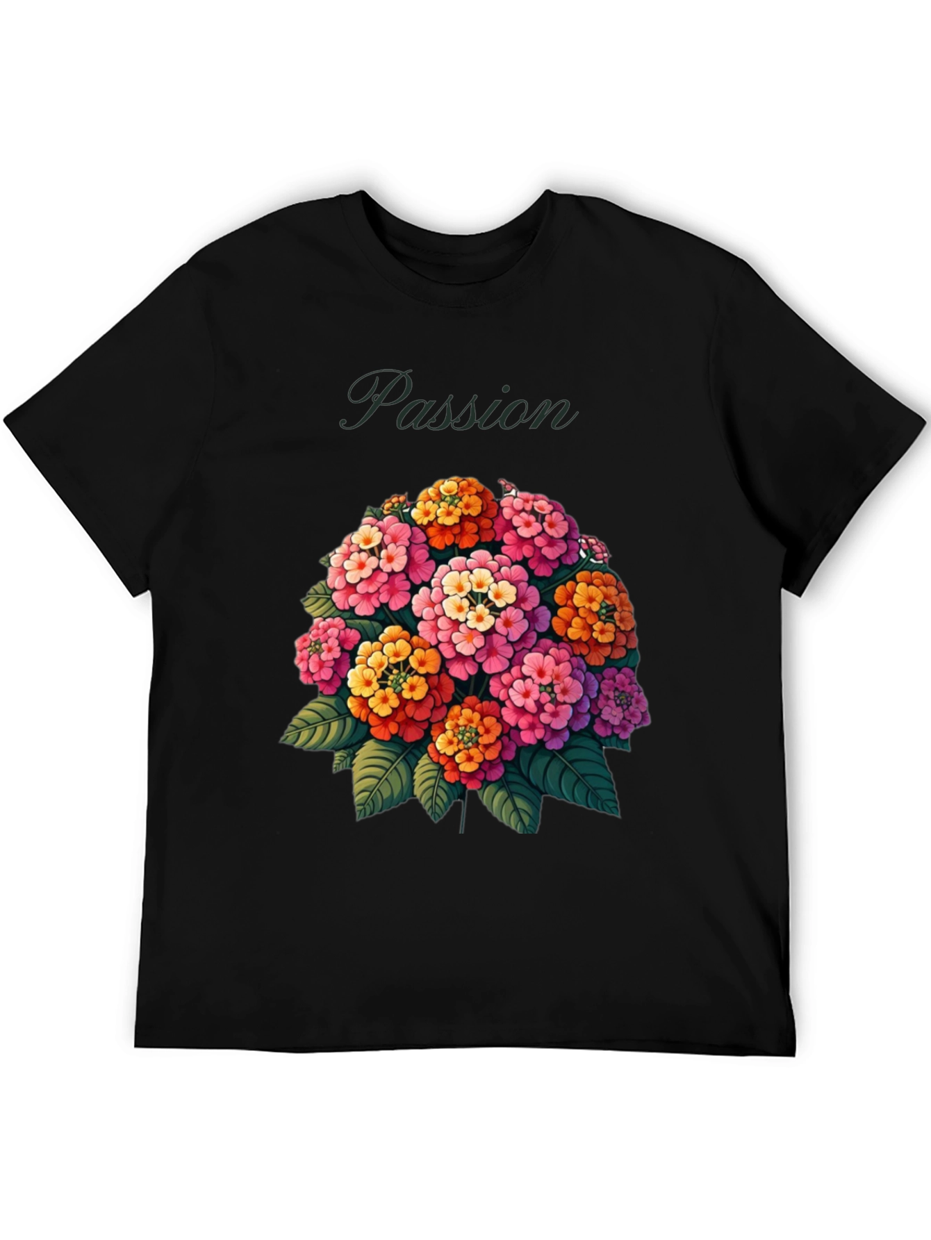 Black Passion Flower T-Shirt view 5