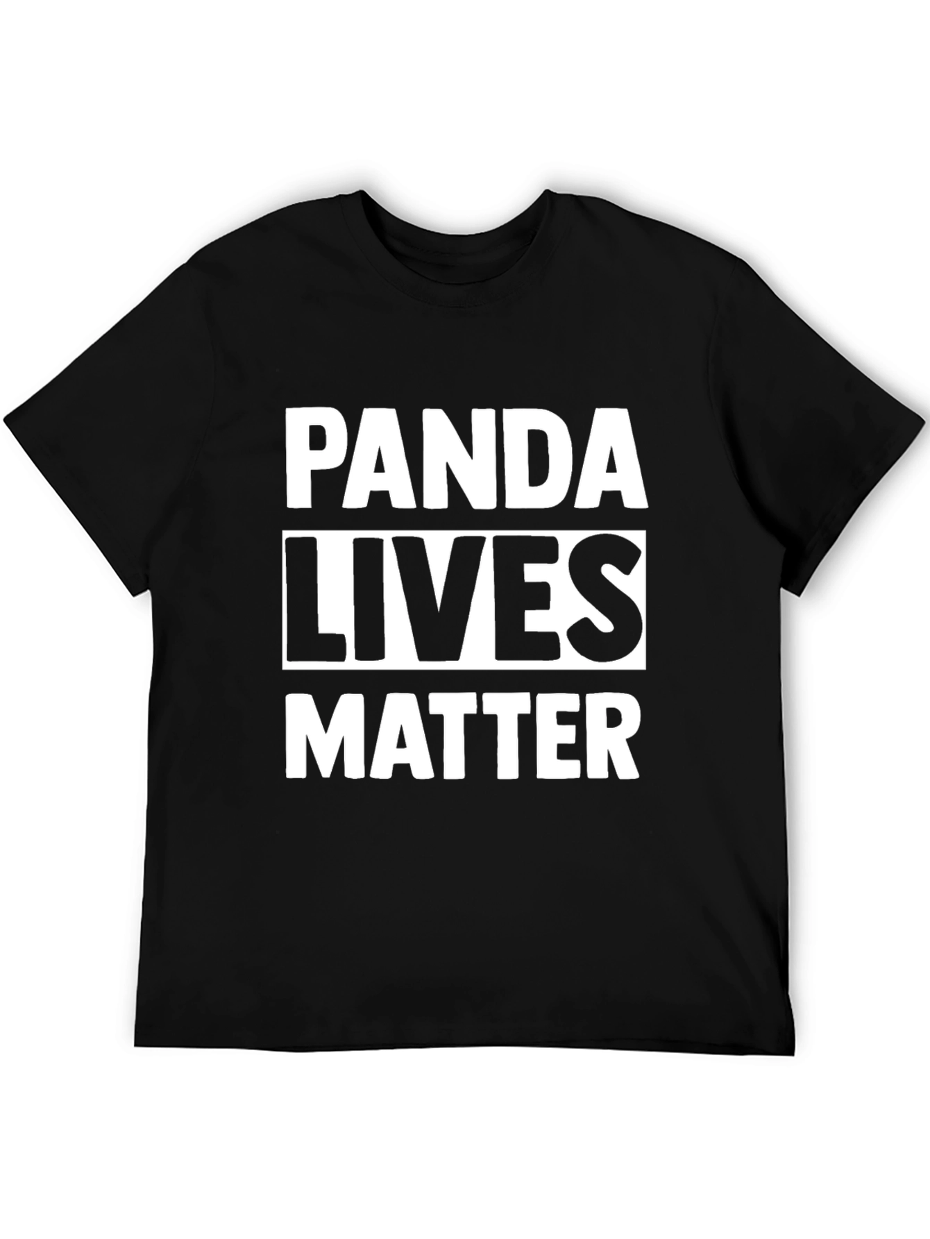 Black Panda Lives Matter Graphic Tee - Black Cotton T-Shirt view 5