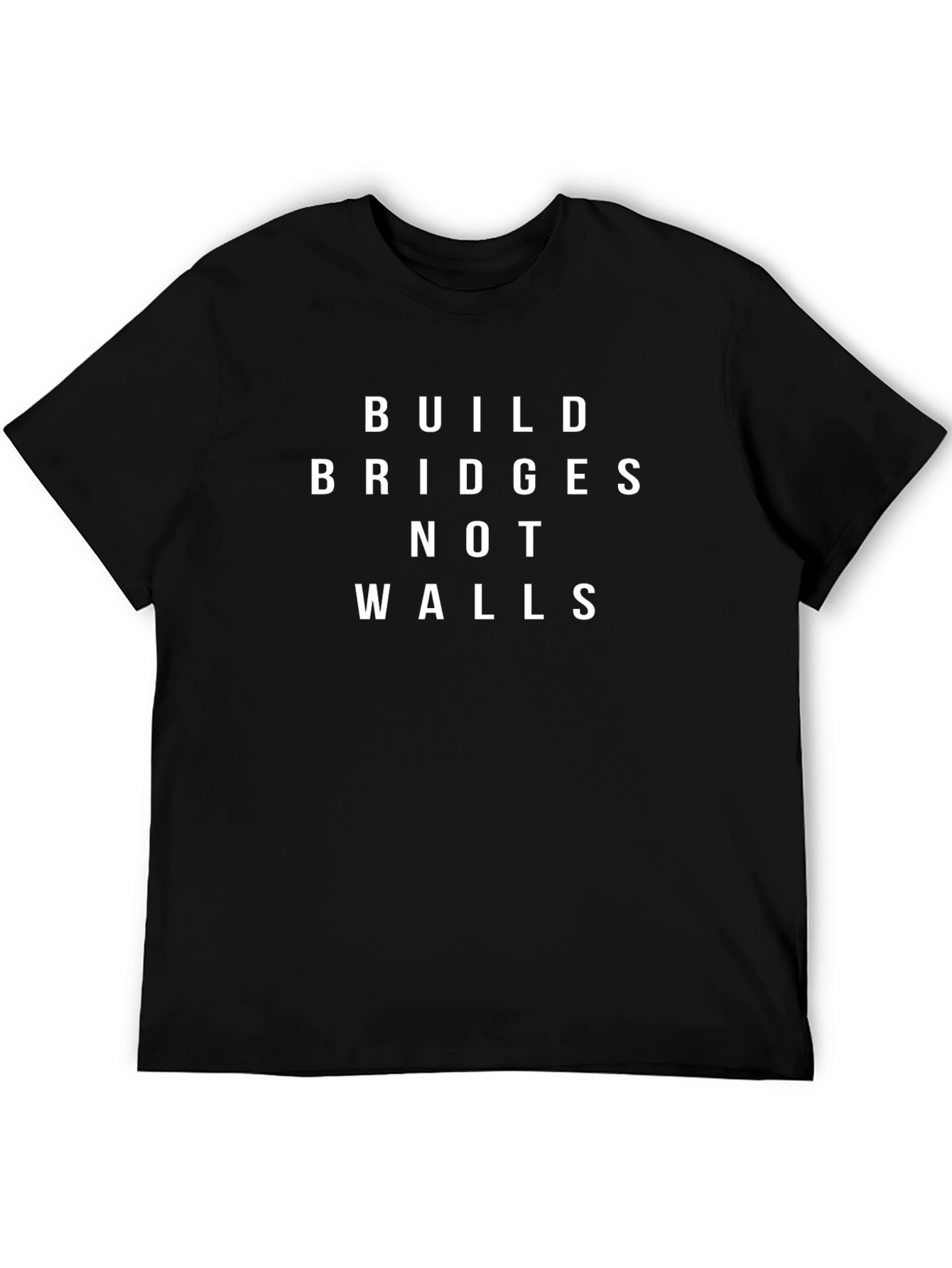 Black Build Bridges T-Shirt - Activist Message view 5