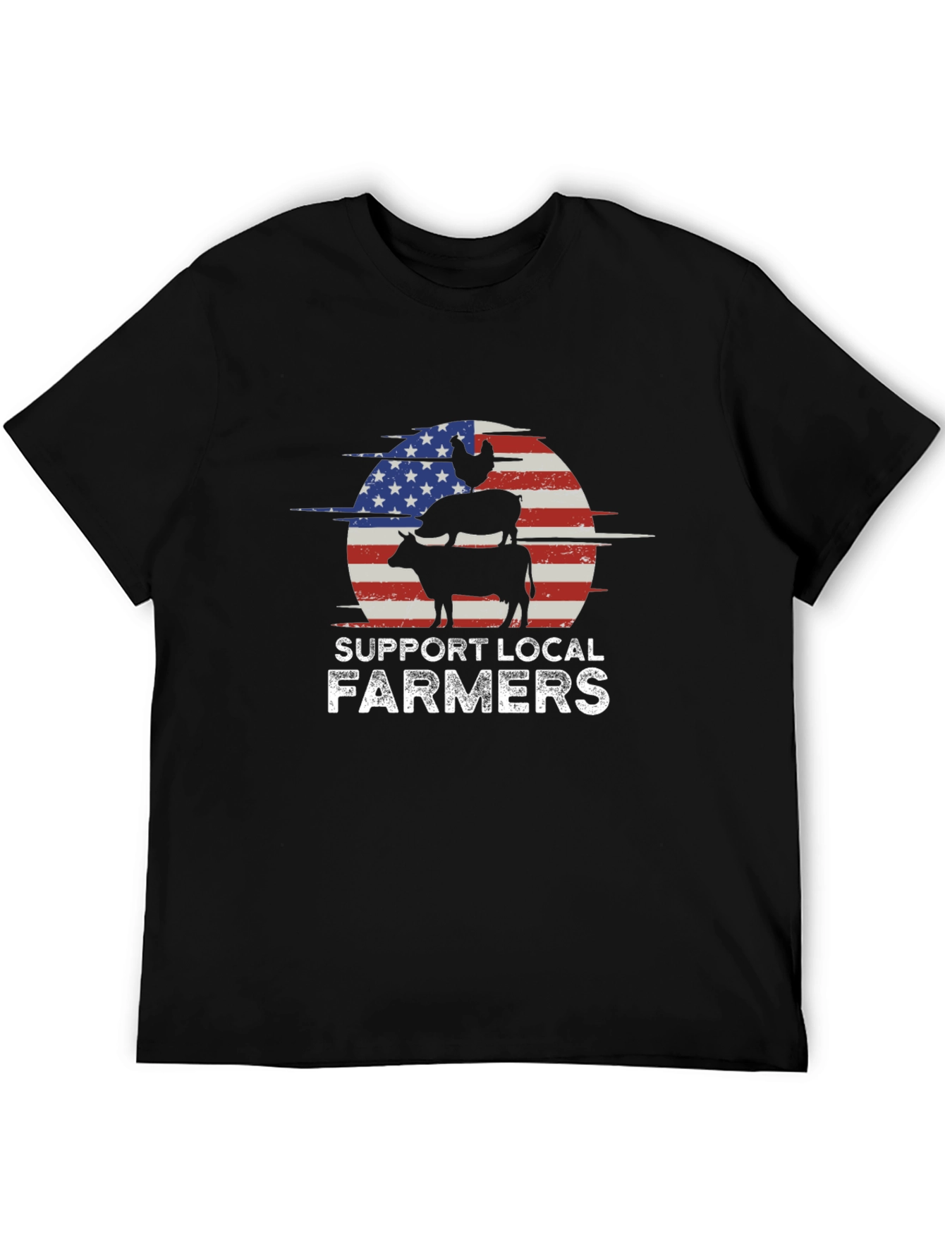 Support Local Farmers T-Shirt | Patriotic Farm Tee - 5