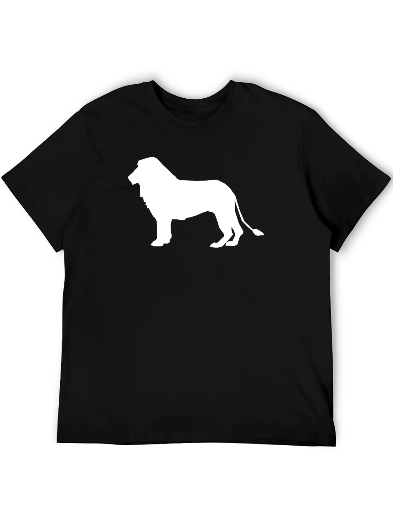 Black Lion Silhouette Black T-Shirt view 5