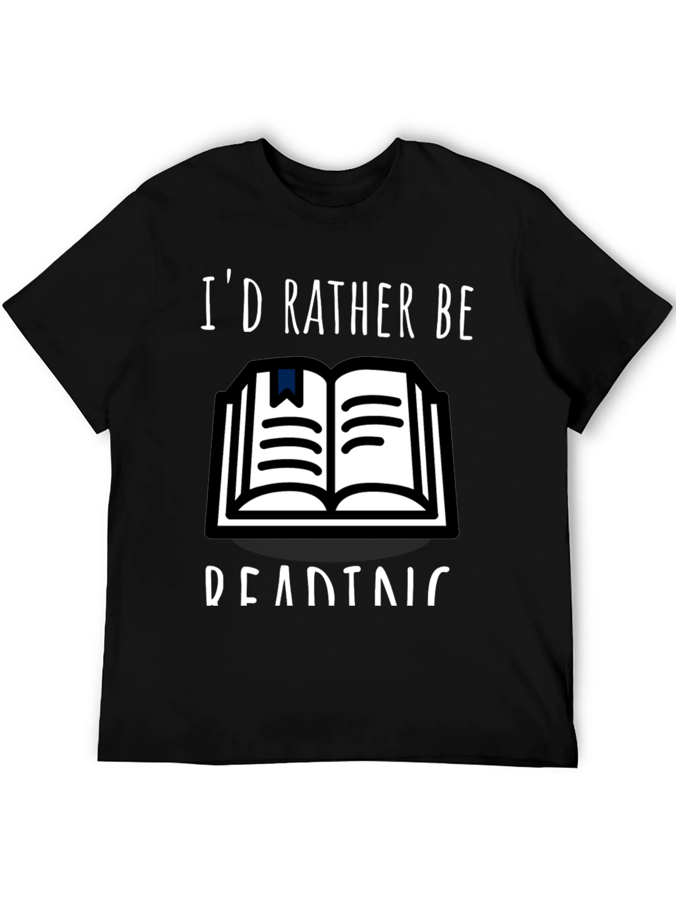 Black I'd Rather Be Reading T-Shirt view 5