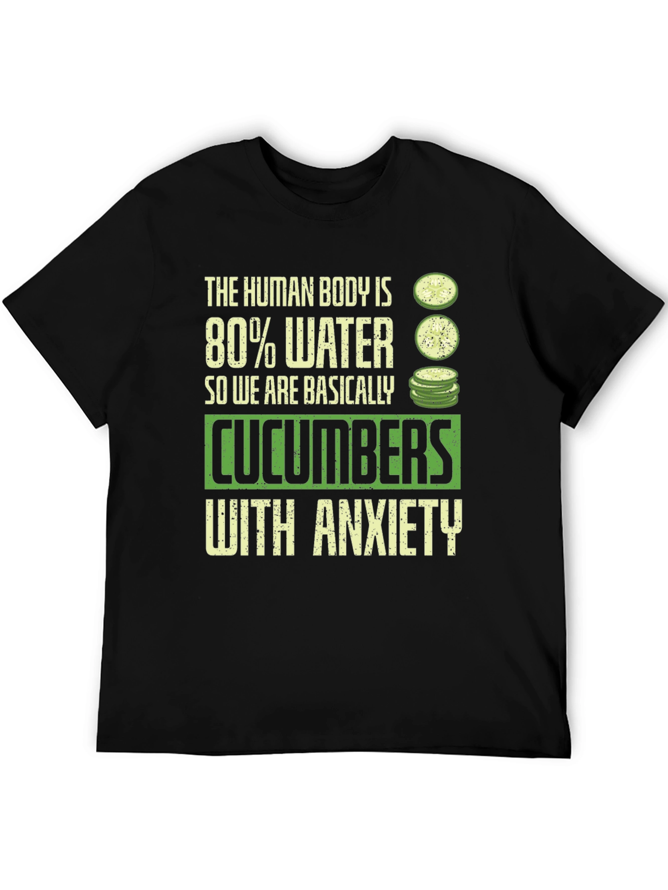 Black Cucumber Anxiety Graphic Tee view 5