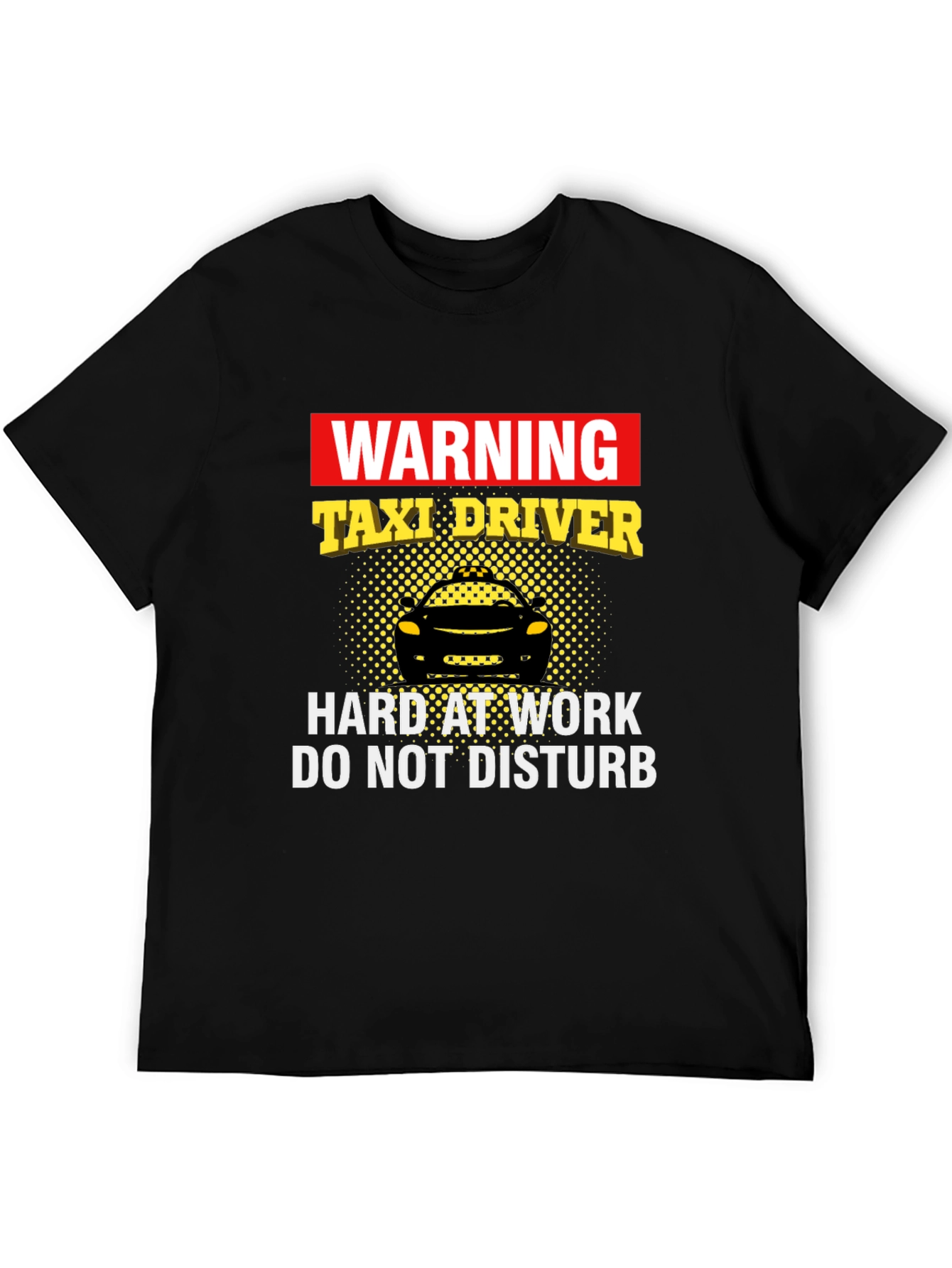 Black Warning Taxi Driver Graphic T-Shirt view 5