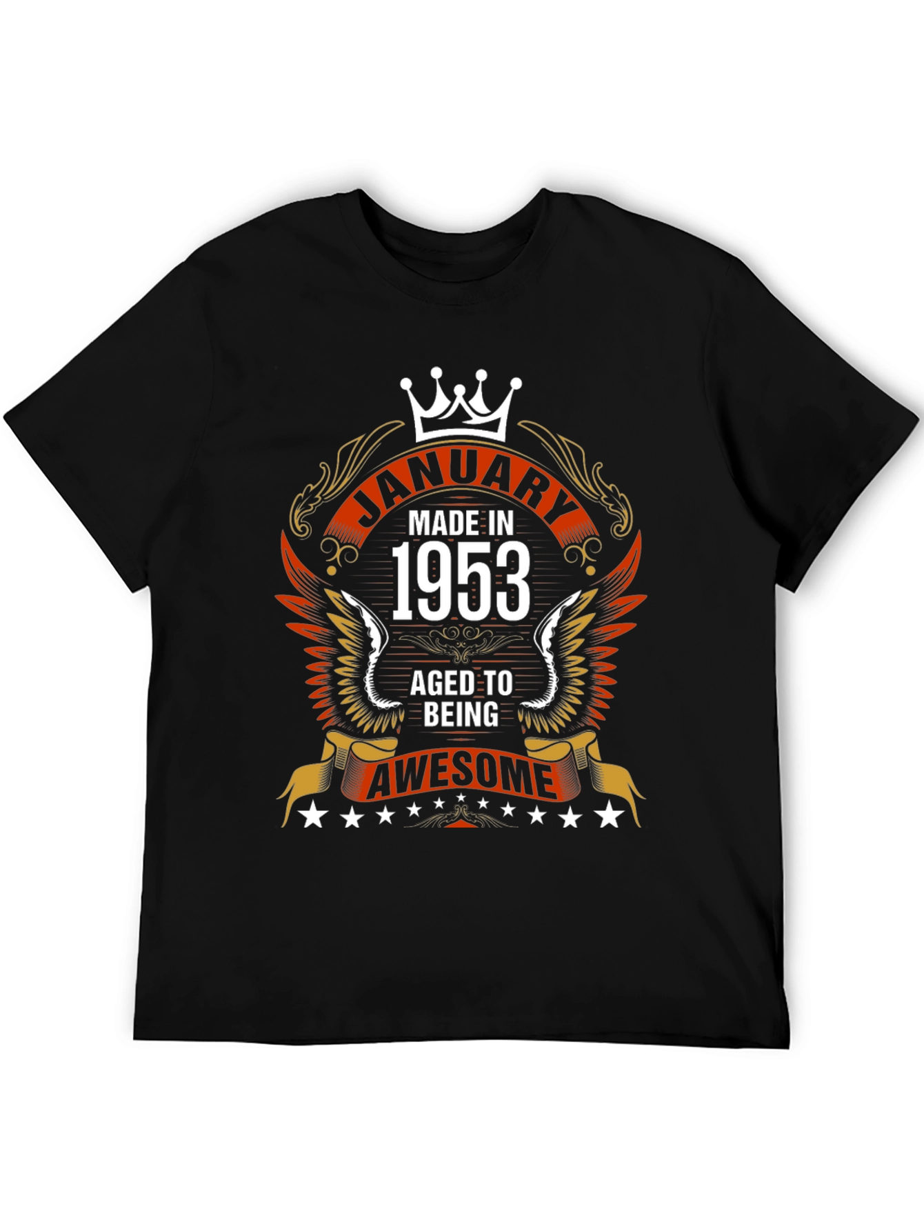 Black January 1953 Aged to Awesome Graphic T-Shirt view 5