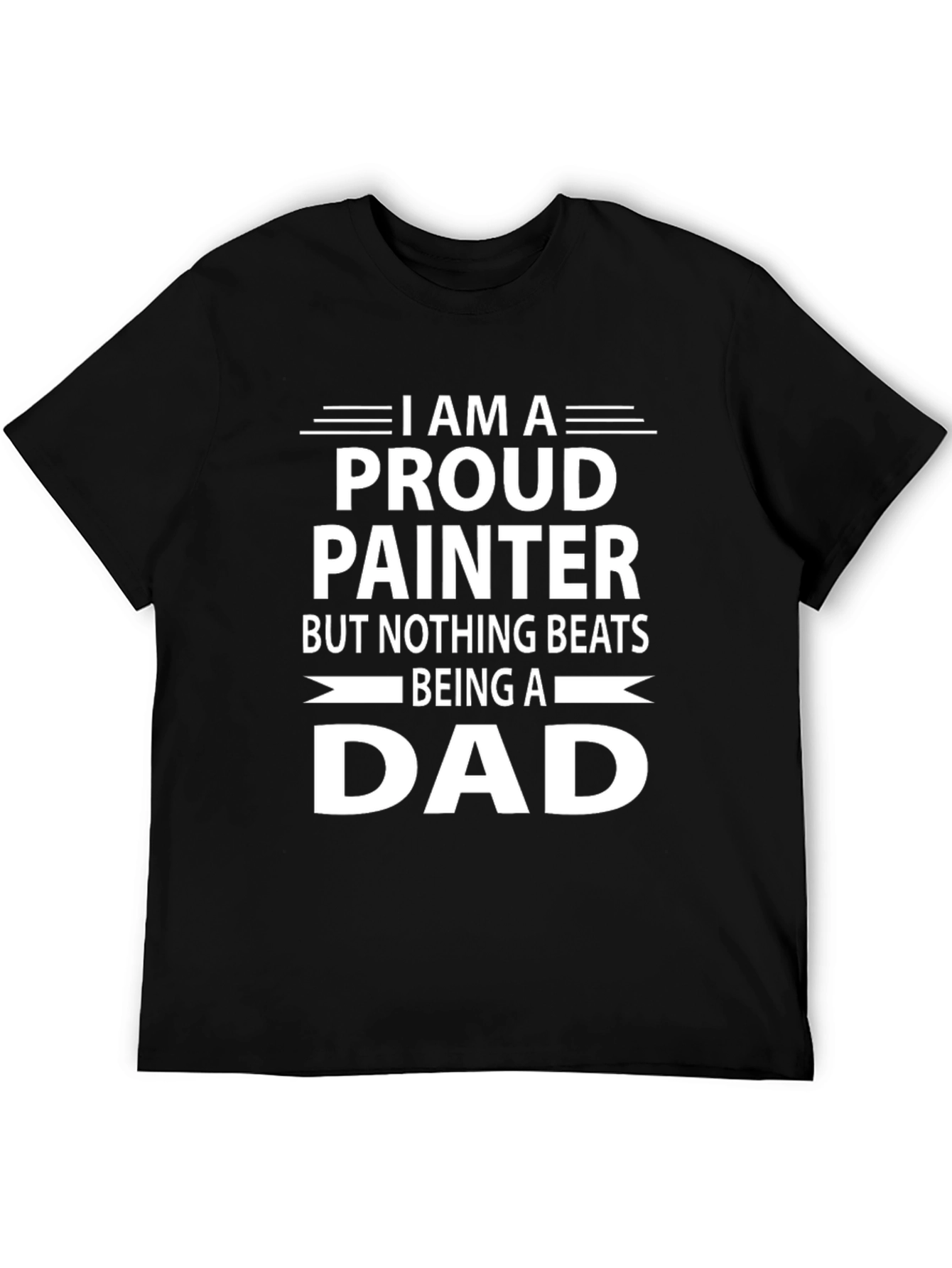 Black Proud Painter Dad Black T-Shirt view 5
