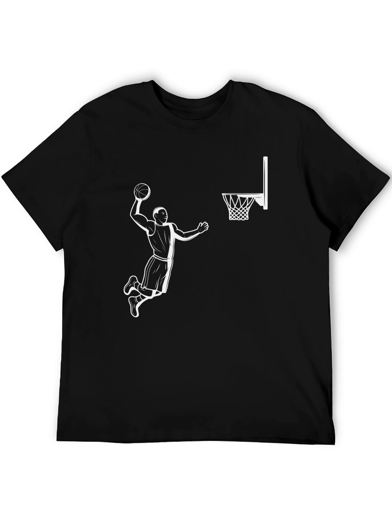 Black Slam Dunk Graphic Tee - Black Cotton T-Shirt view 5