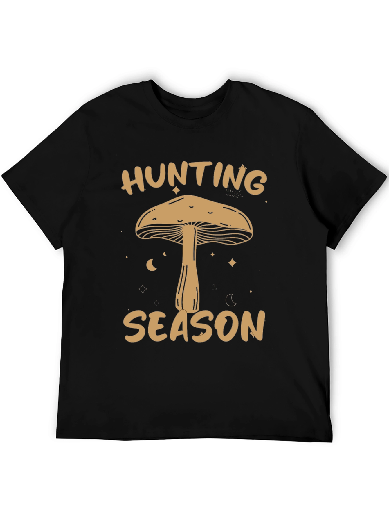 Black Mushroom Hunting Season Graphic T-Shirt view 5