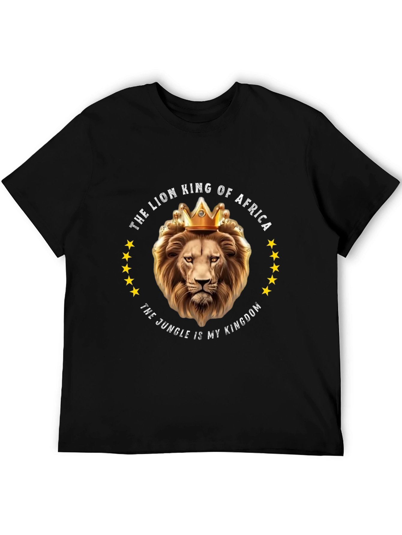 Black Lion King of Africa Graphic Tee view 5