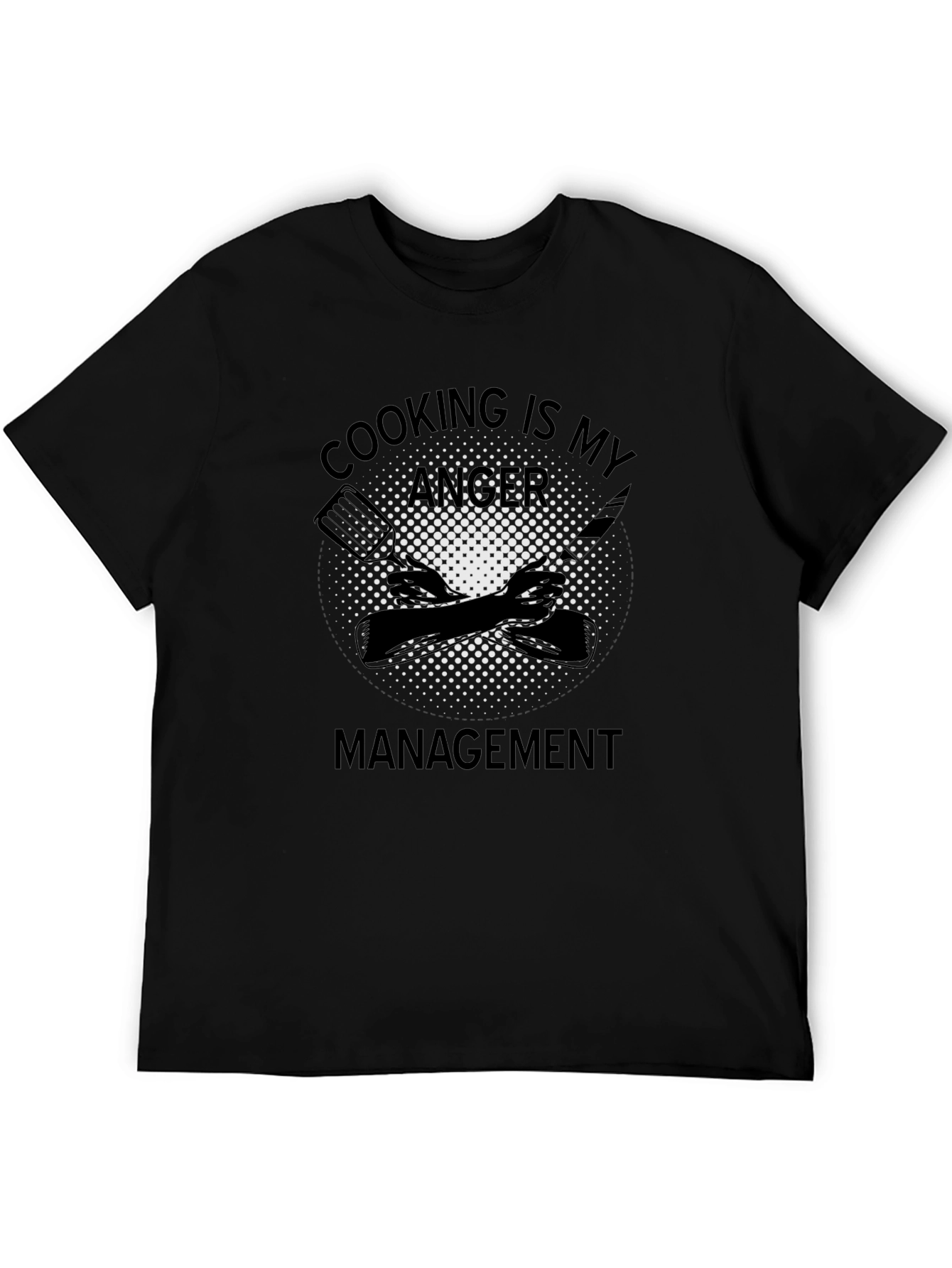 Black Cooking Is My Anger Management T-Shirt view 5