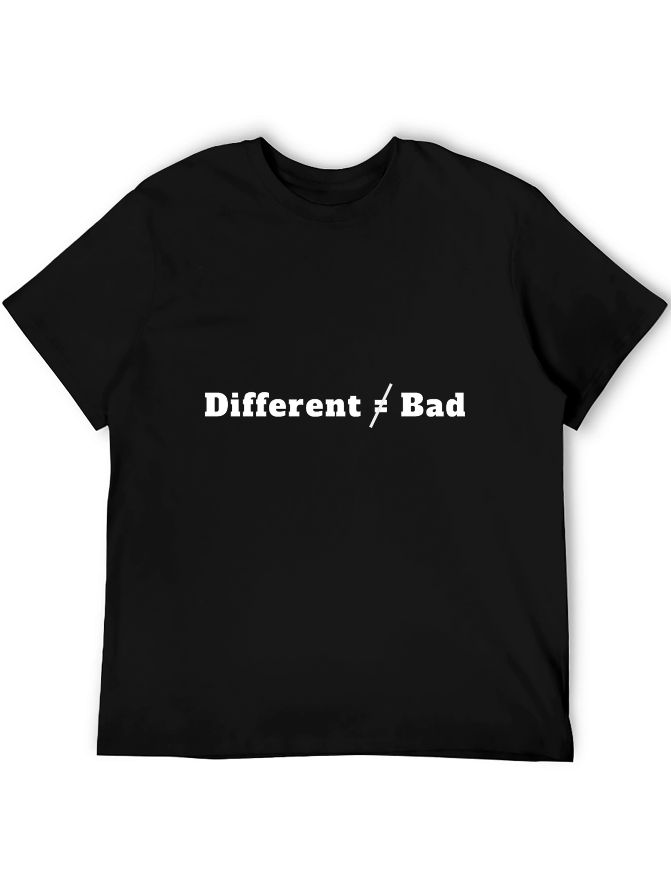 Black Different Not Bad Graphic Tee - Black T-Shirt view 5