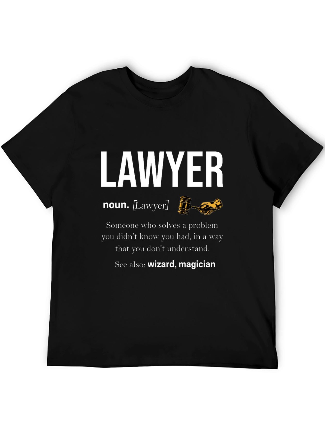 Black Lawyer Definition T-Shirt - Wizard Magician Attorney view 5