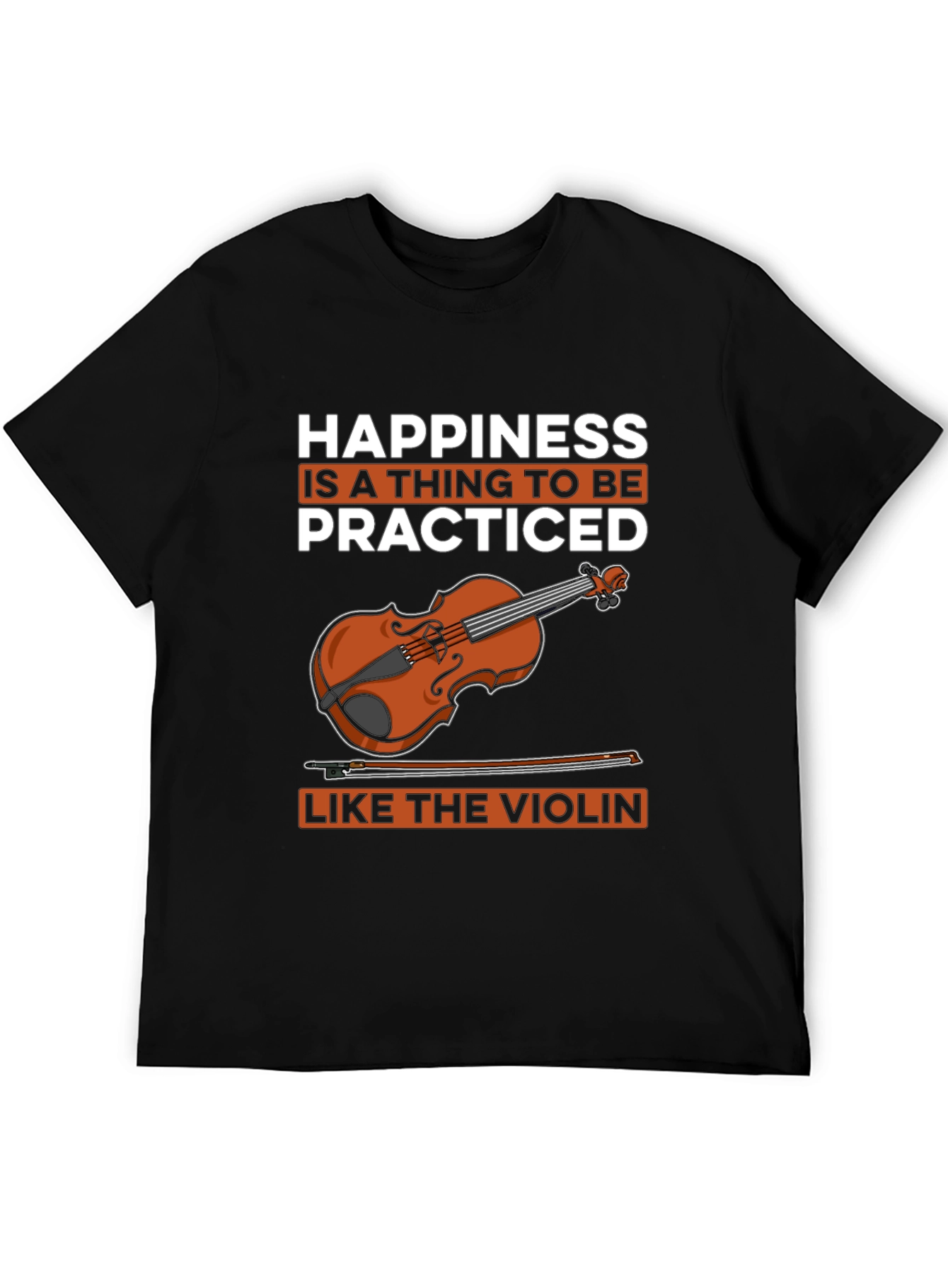 Black Happiness is Practiced Violin T-Shirt view 5