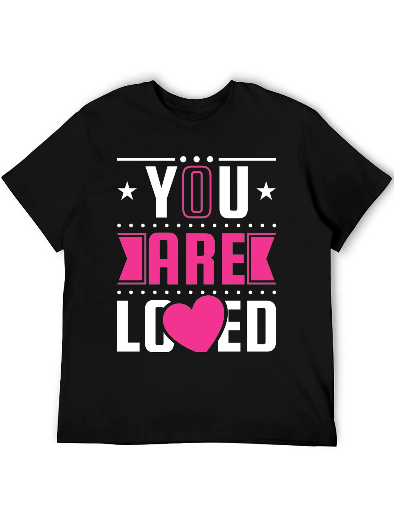 Black You Are Loved T-Shirt - Stylish Graphic Tee view 5