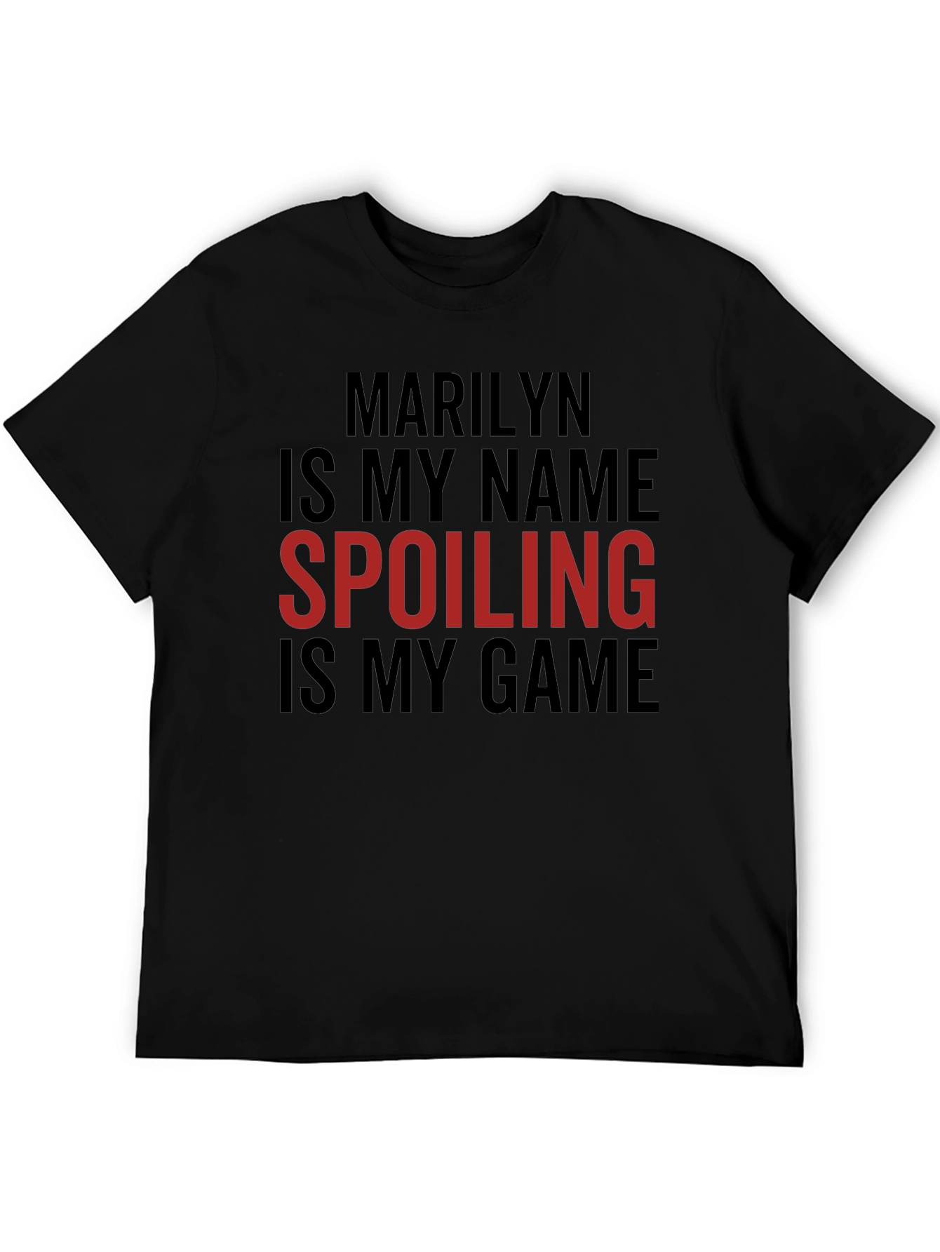 Black Marilyn Spoiling Game T-Shirt view 5