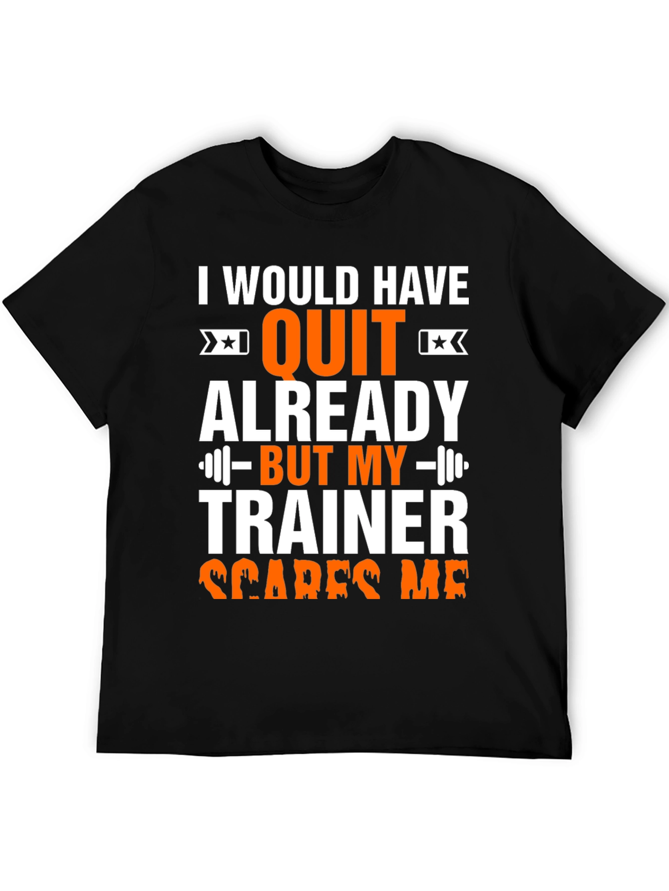 Black Funny Workout Trainer Graphic T-Shirt view 5