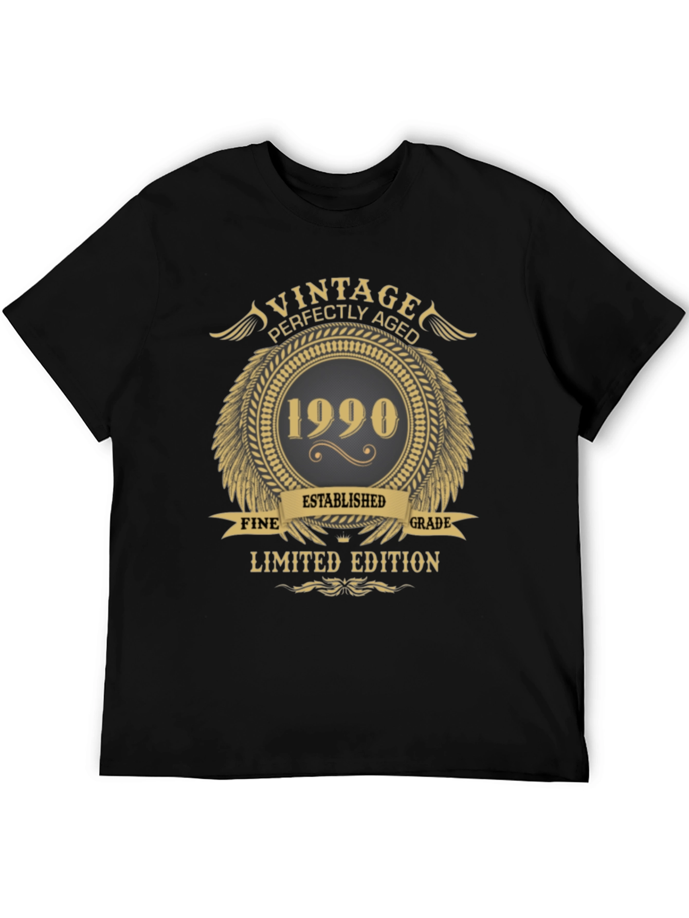 Black Vintage 1990 Limited Edition T-Shirt view 5