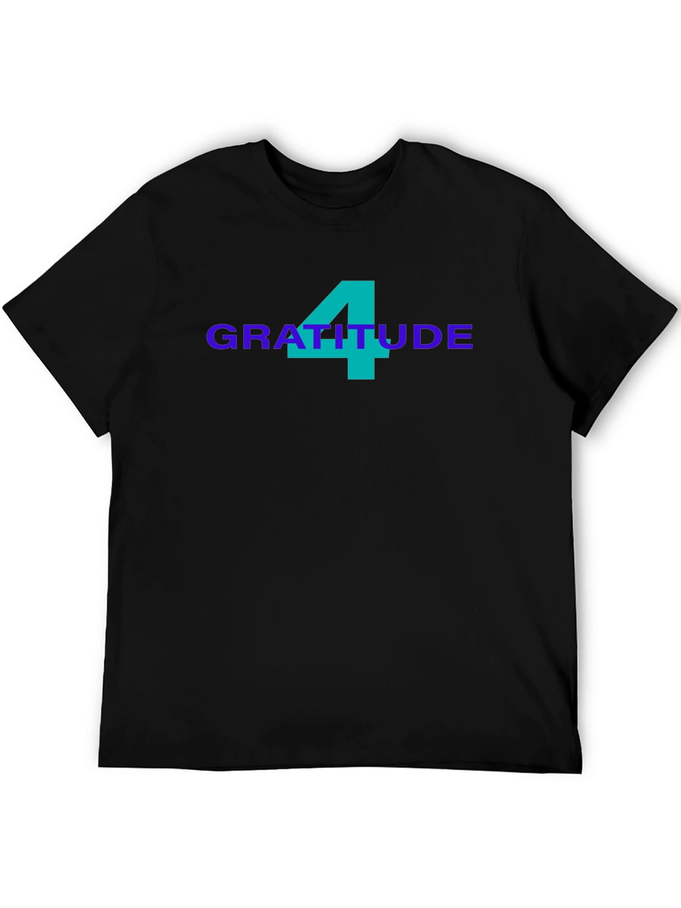 Black Gratitude Tee - Stylish Graphic Print T-Shirt view 5