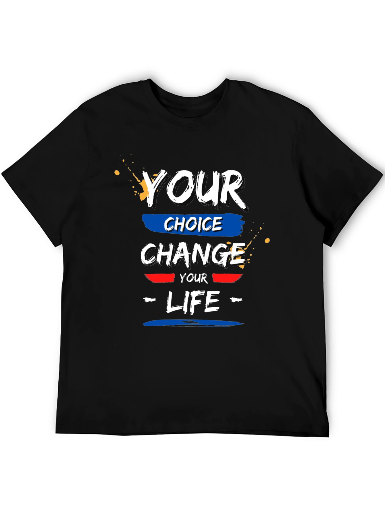 Black Your Choice Change Your Life Black T-Shirt view 5