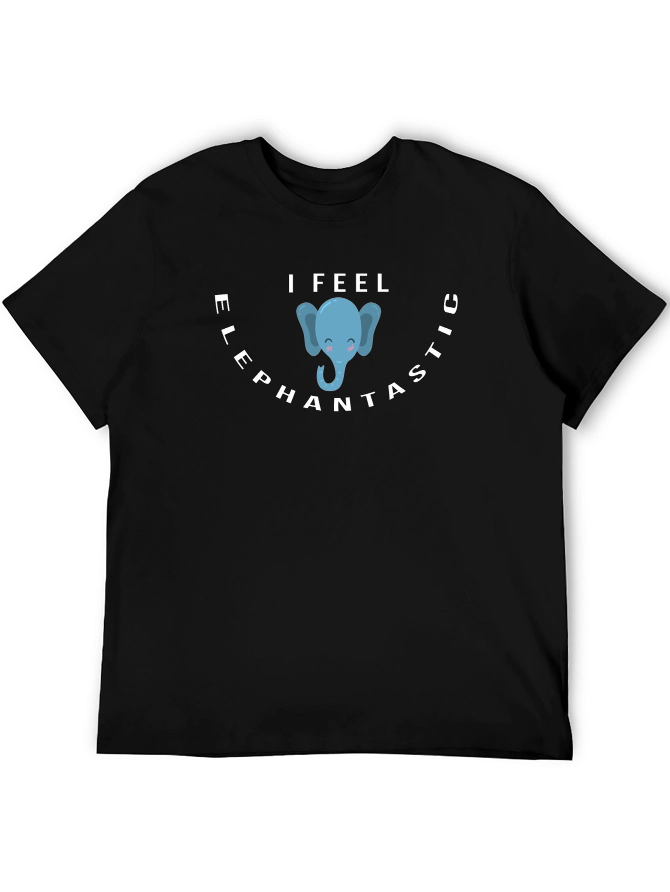 Black I Feel Elephantastic Black T-Shirt view 5