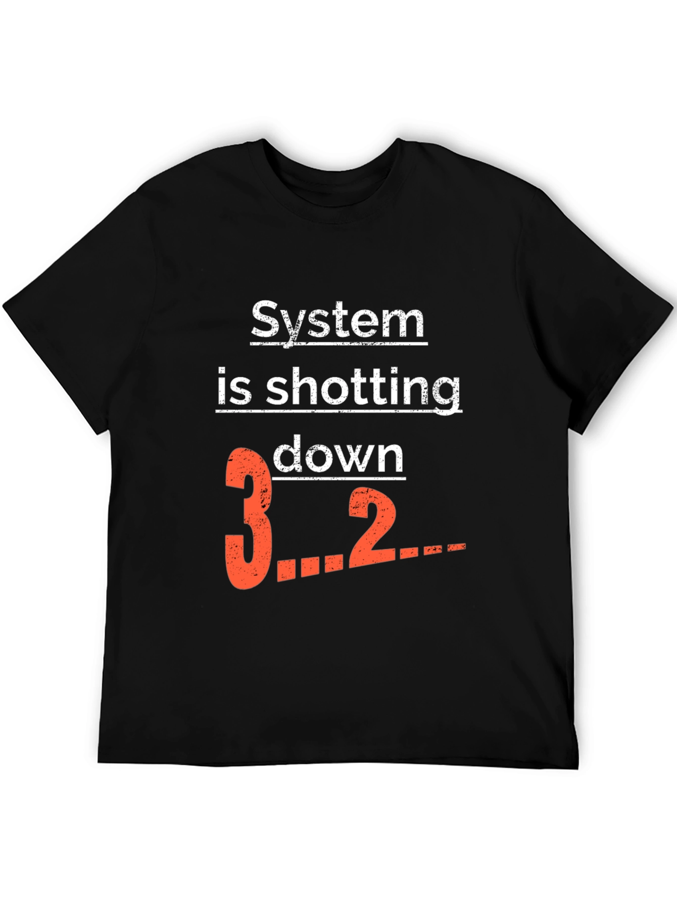 Black System Shutdown T-Shirt - Funny Geek Tee view 5