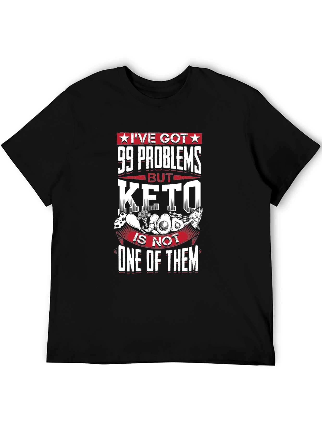 Black 99 Problems But Keto - Men's Graphic Tee view 5