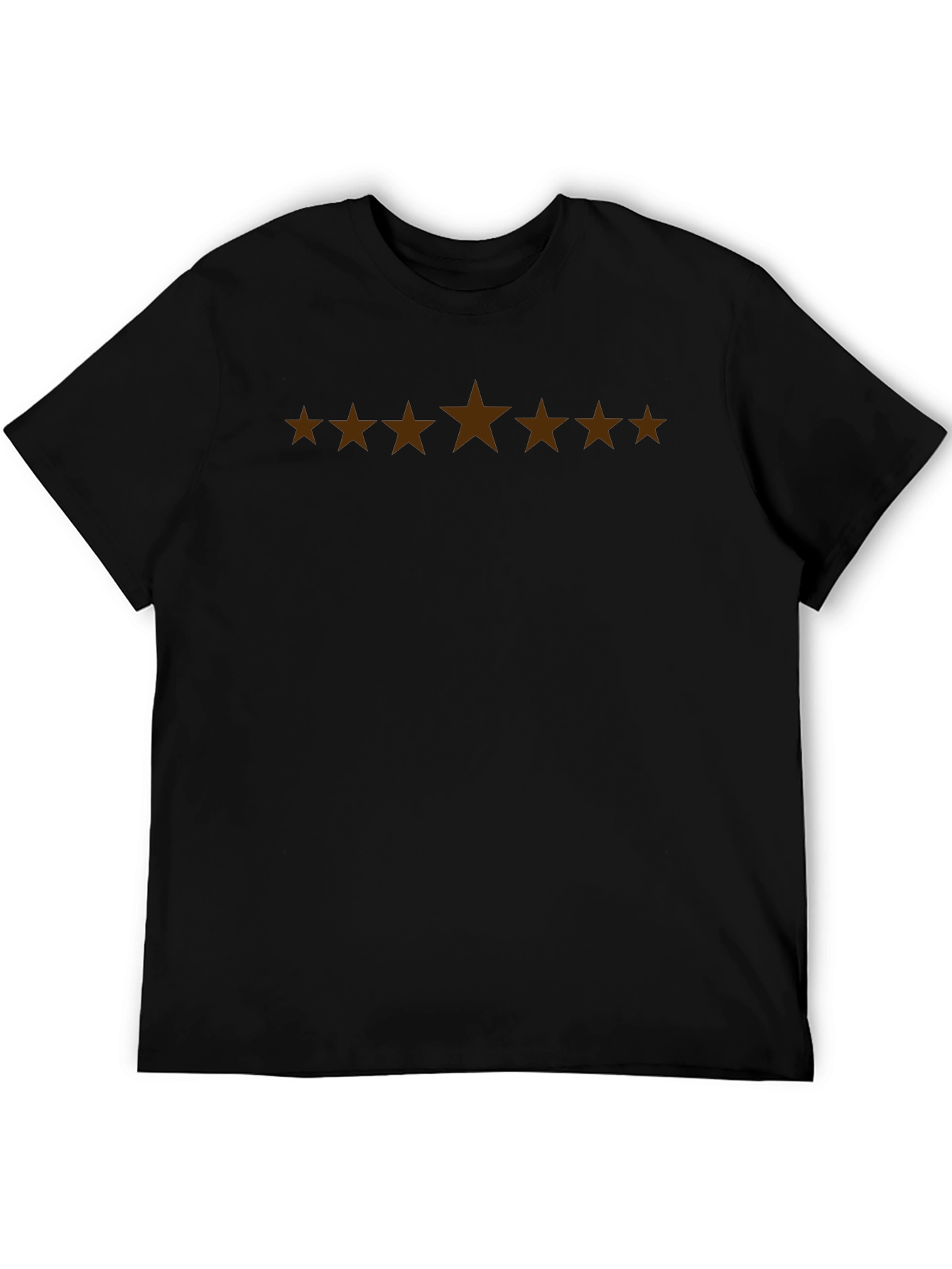 Black Stylish Black Tee with Star Graphic view 5