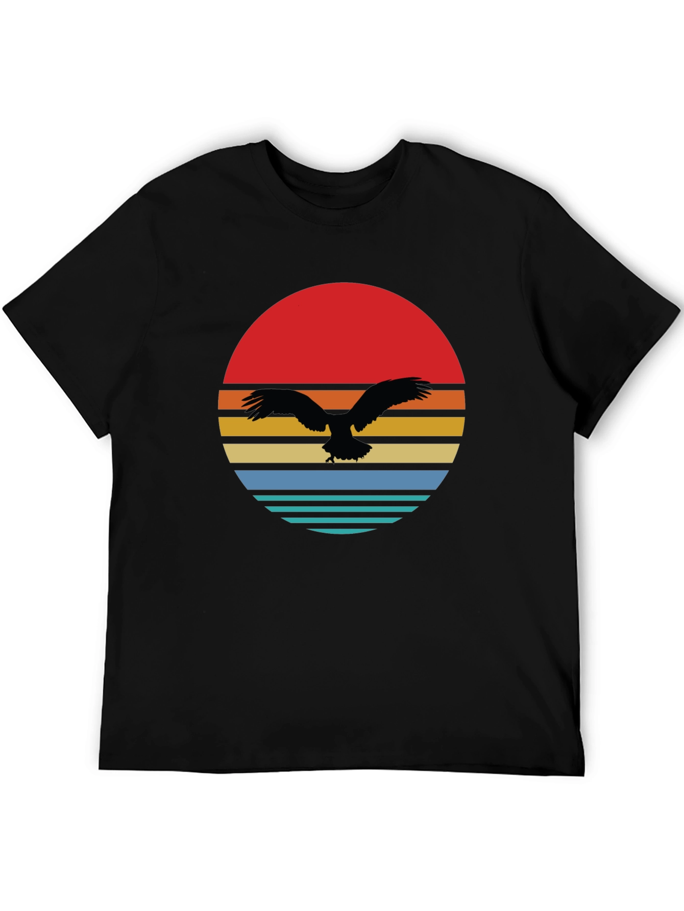 Retro Eagle Sunset Graphic Tee - 5