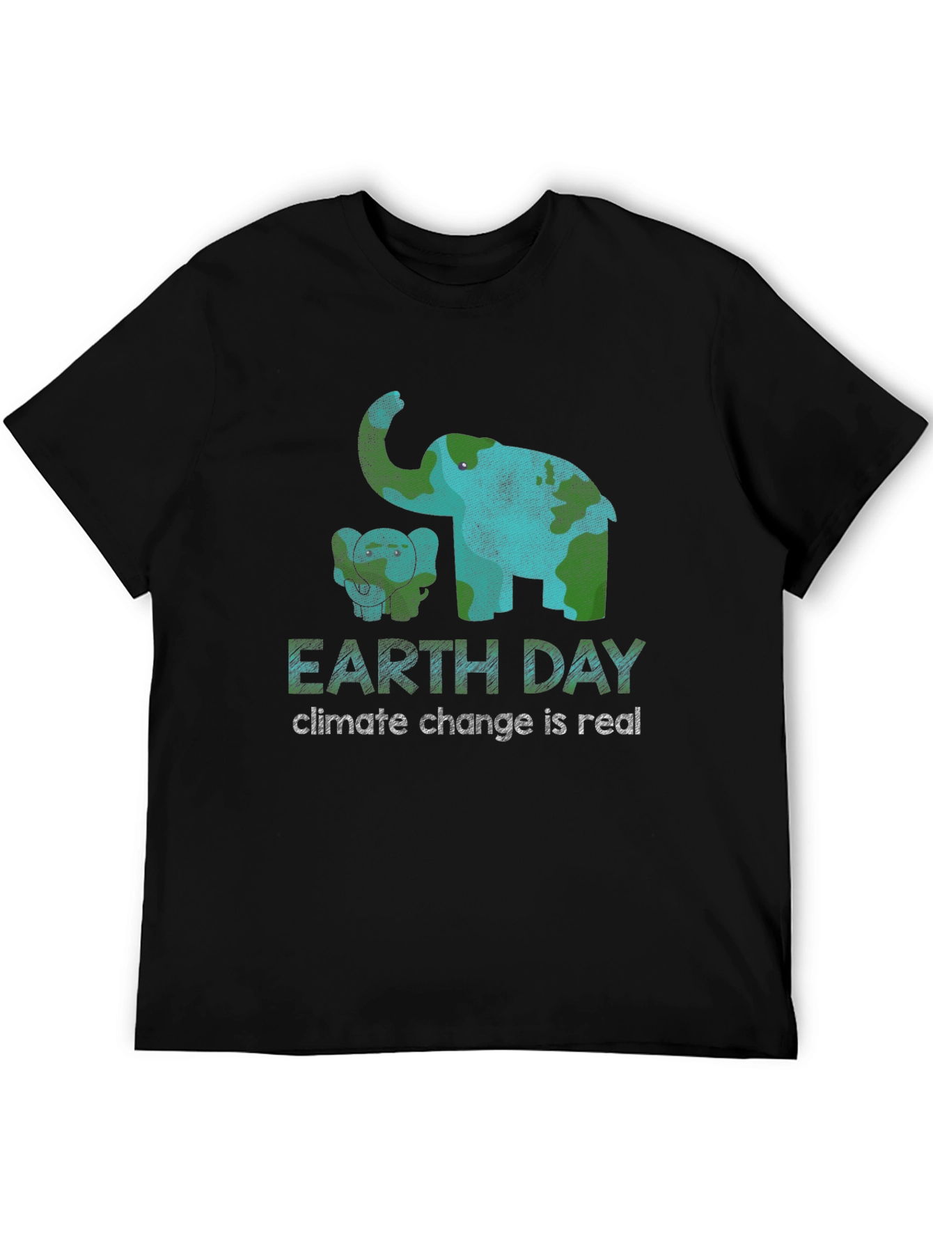 Black Earth Day Climate Change Awareness T-Shirt view 5
