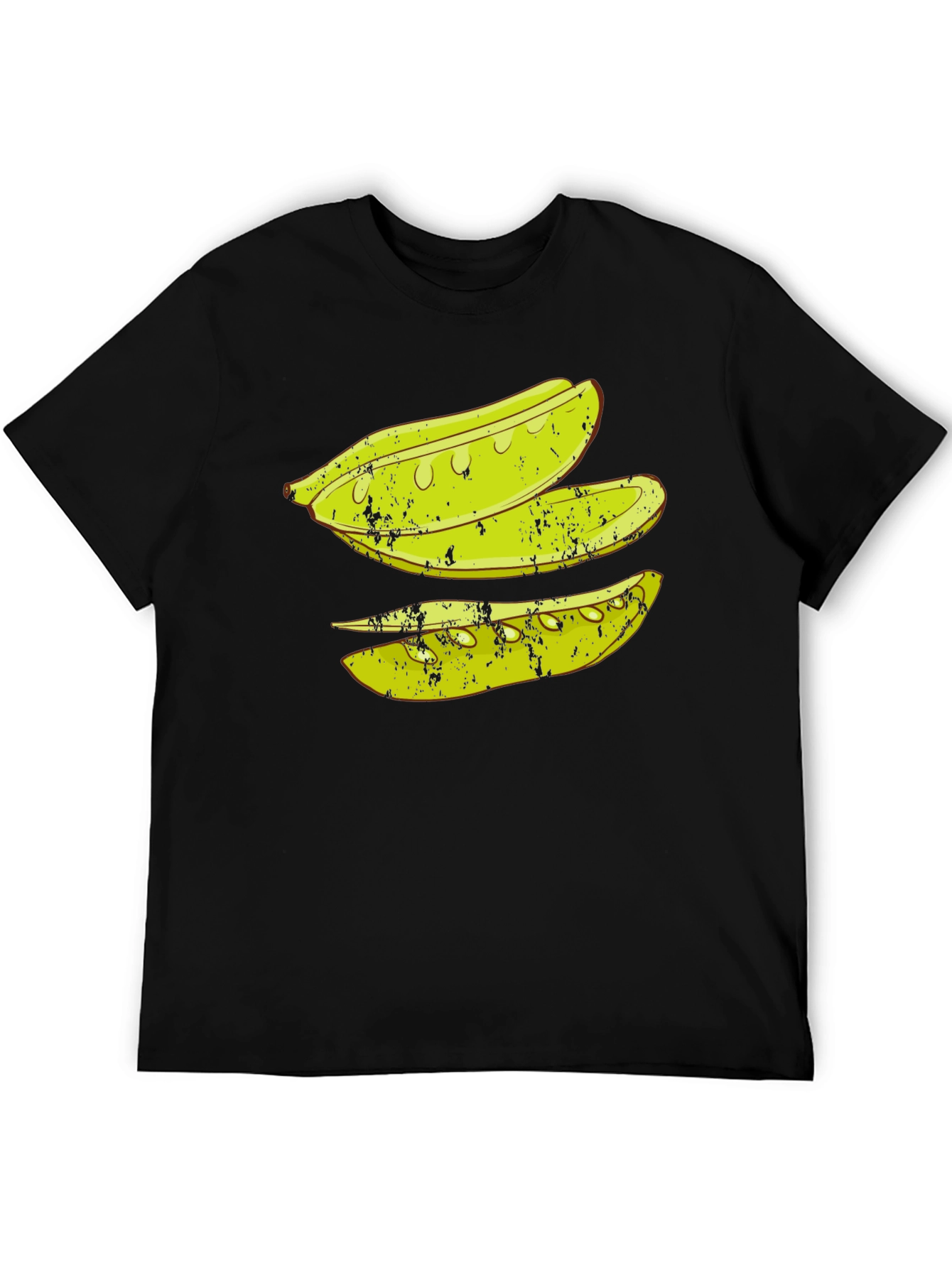 Black Pickle Slice Graphic Tee - Black Cotton T-Shirt view 5