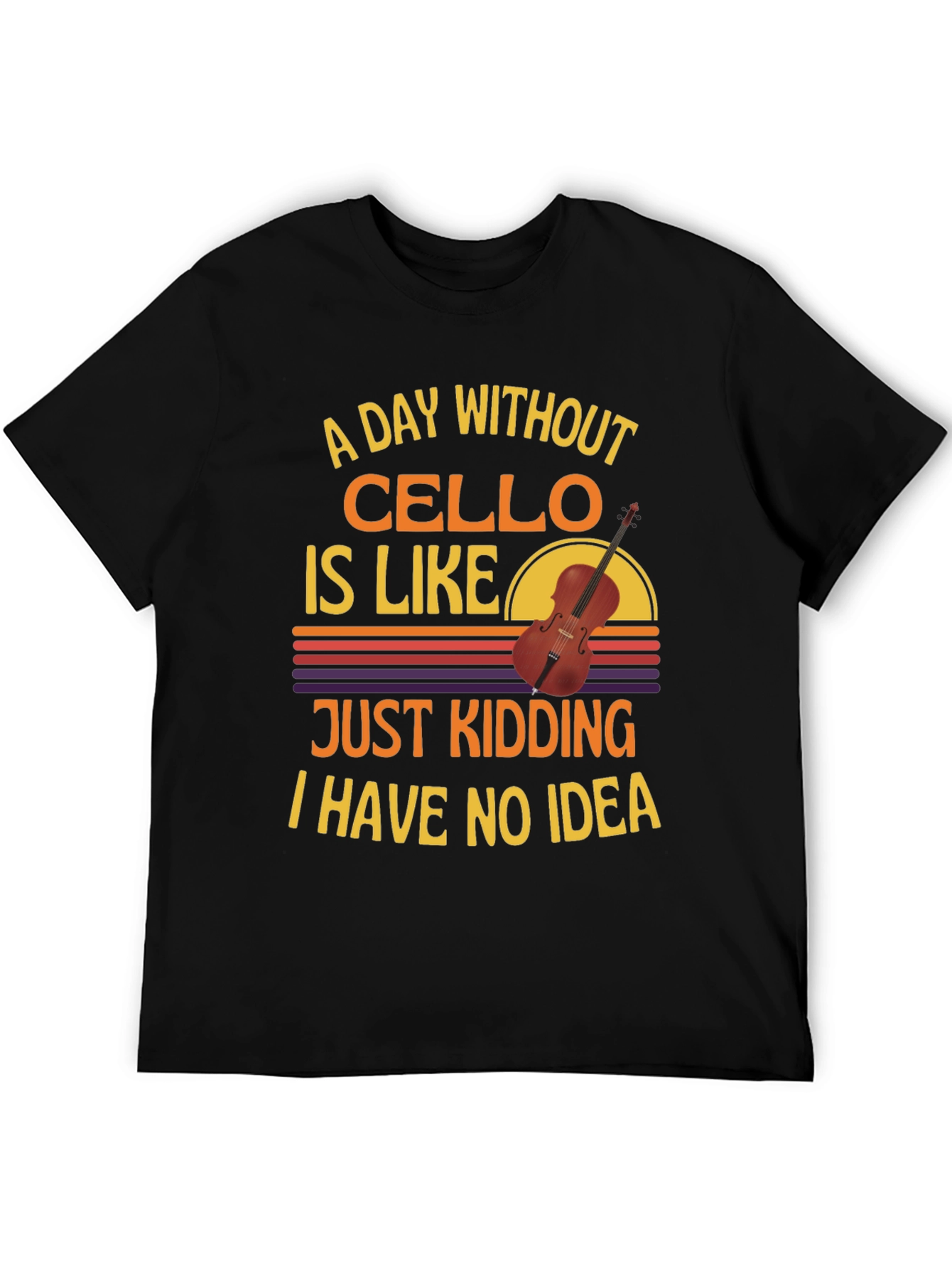 Black Cello Player Graphic T-Shirt view 5