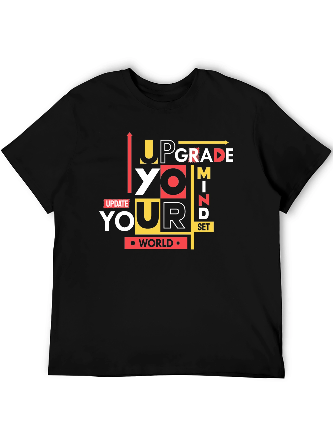 Black Upgrade Your Mindset Graphic T-Shirt view 5
