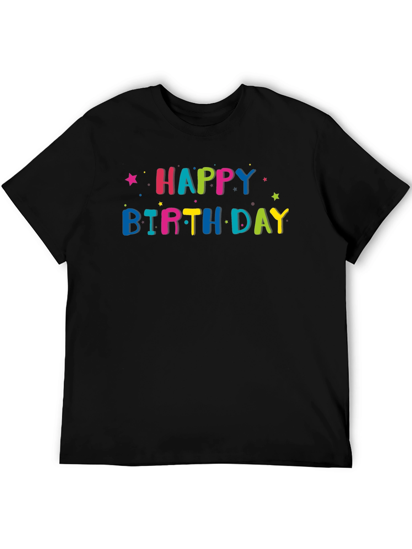 Happy Birthday Graphic Tee - Black - 5