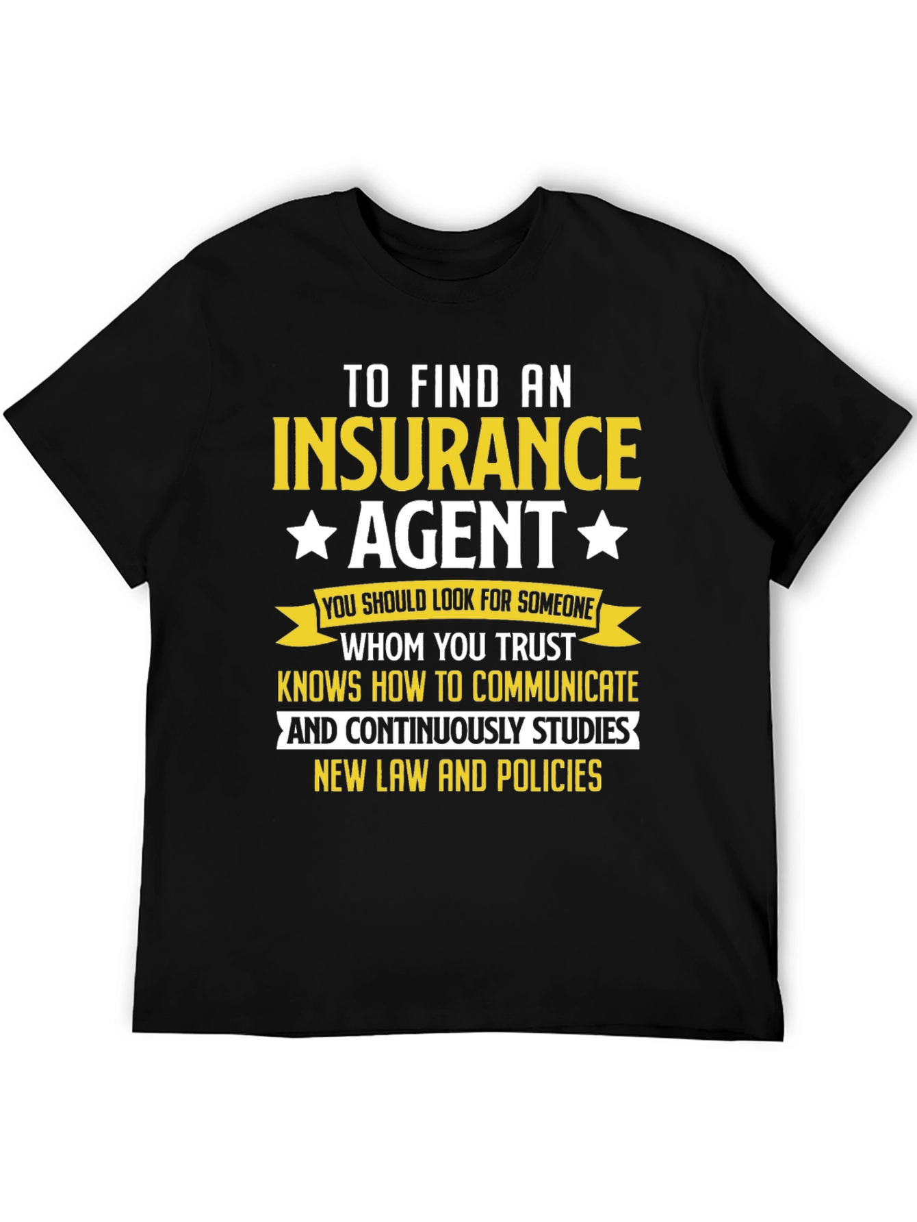 Black Insurance Agent T-Shirt: Trustworthy Communication Design view 5