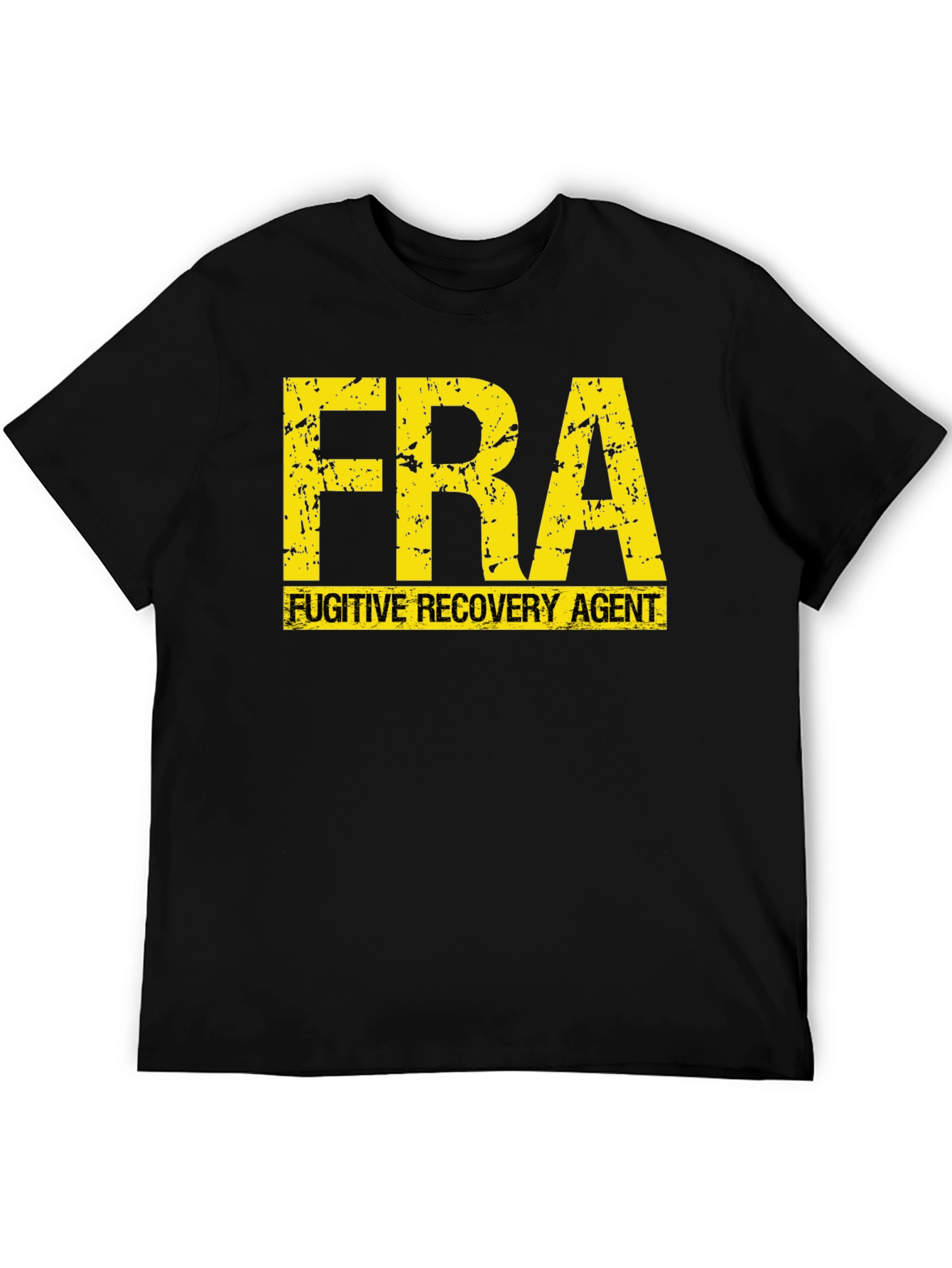Black Fugitive Recovery Agent Graphic Tee view 5