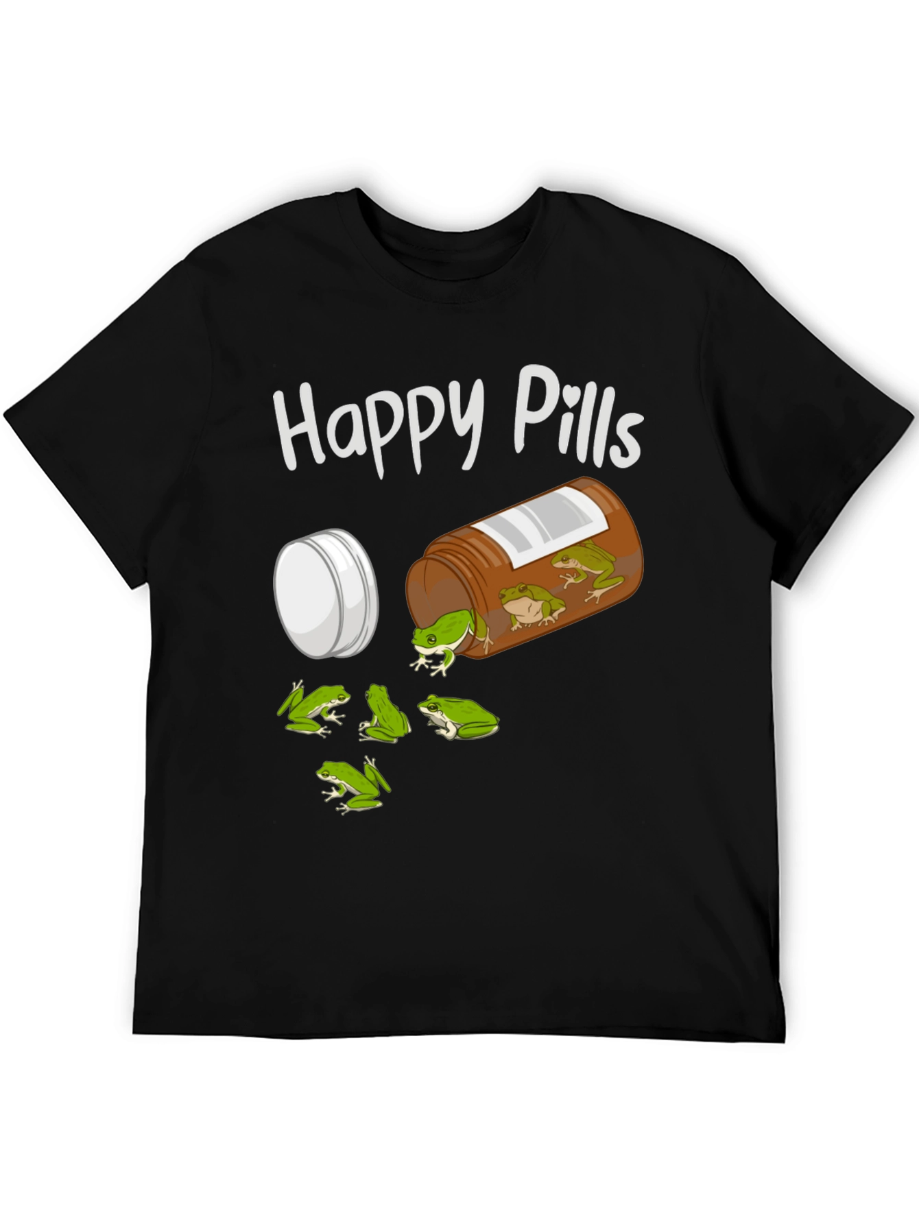 Black Happy Pills Frog T-Shirt view 5