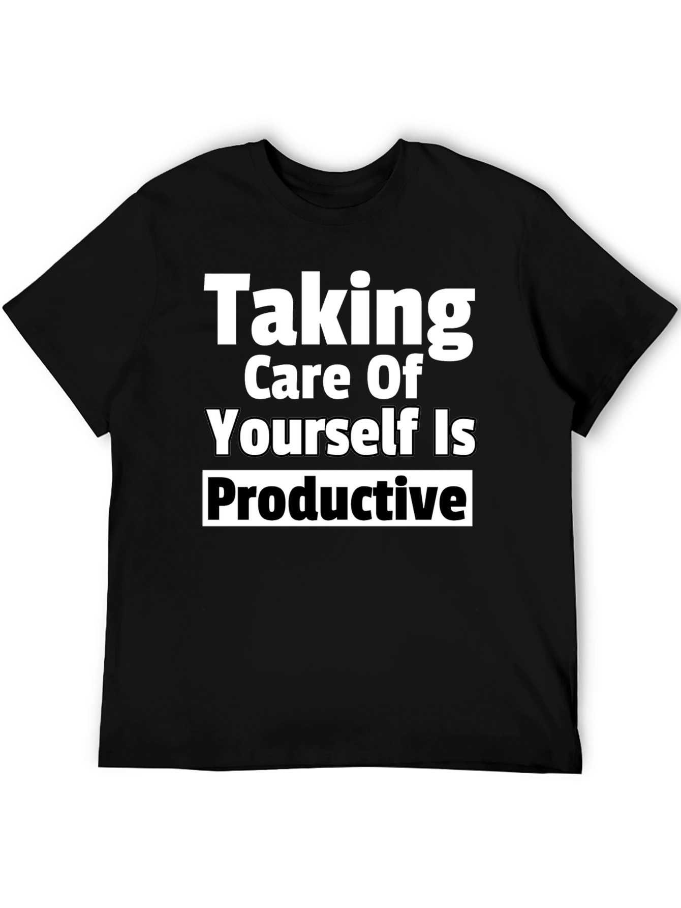 Black Taking Care of Yourself Is Productive Tee view 5
