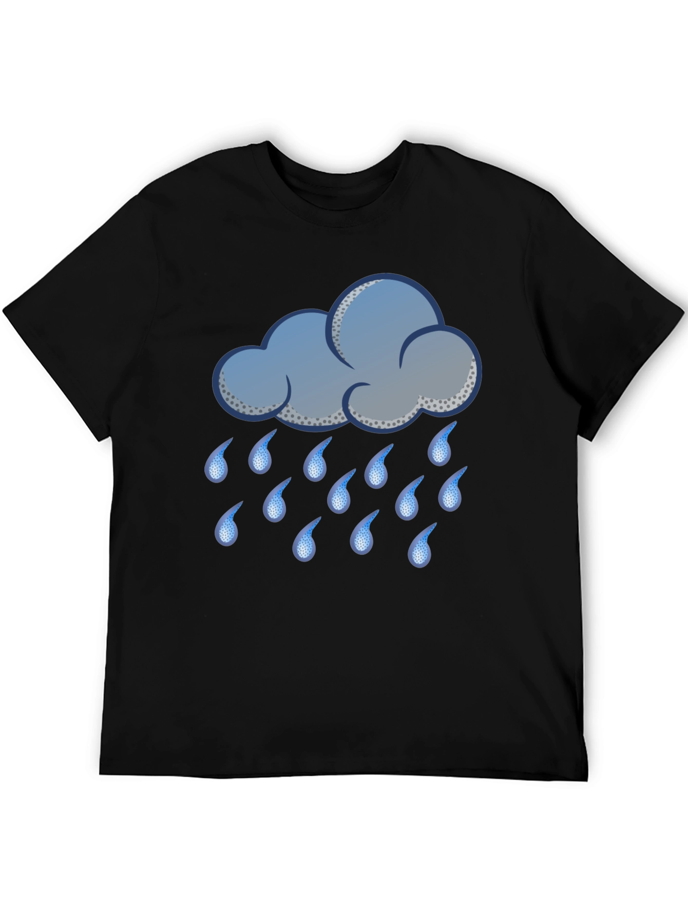 Black Rainy Day Cloud T-Shirt view 5