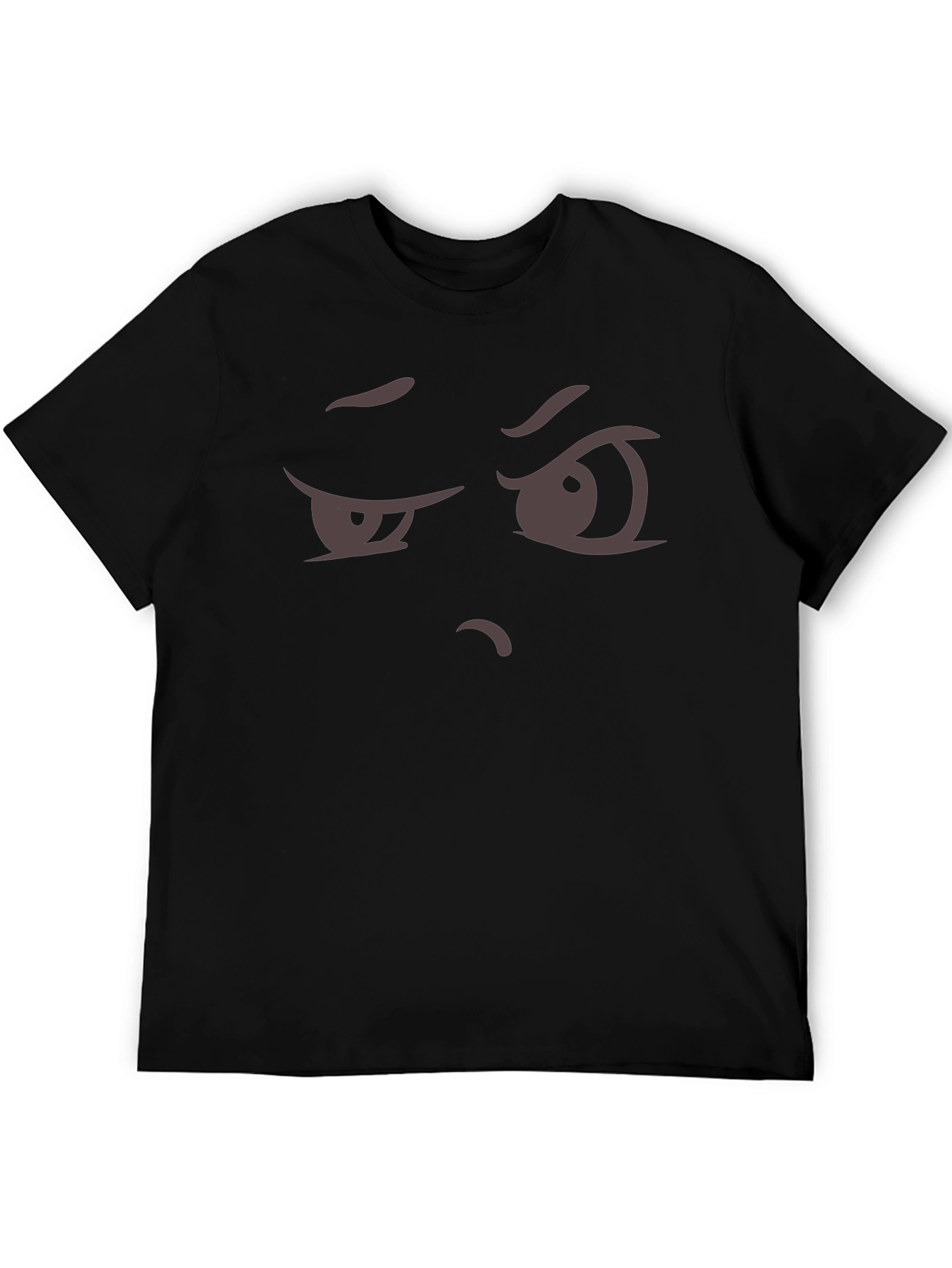 Black Skeptical Stare Graphic Tee - Funny Expression T-Shirt view 5