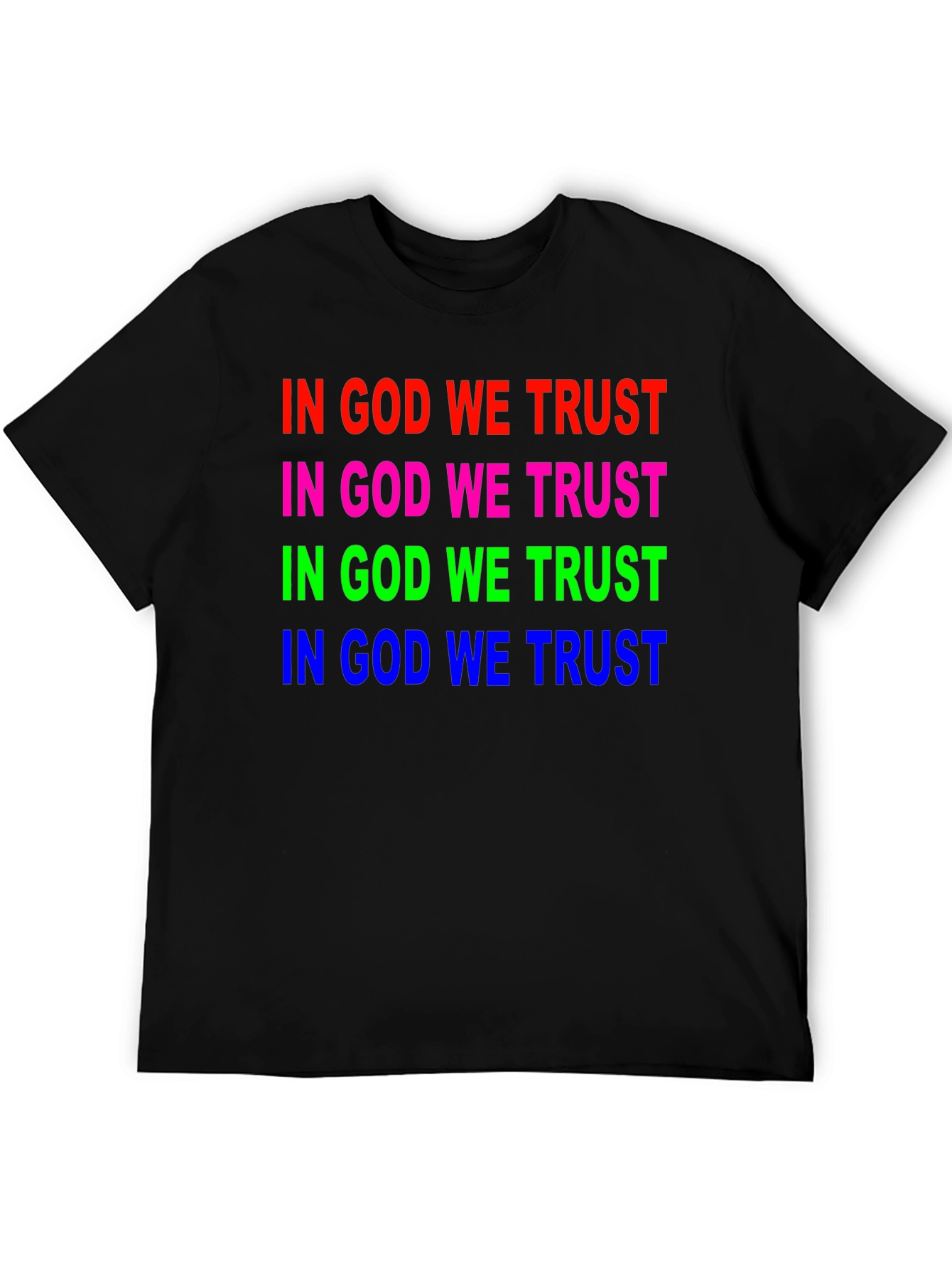 Black In God We Trust Graphic T-Shirt - Unisex view 5