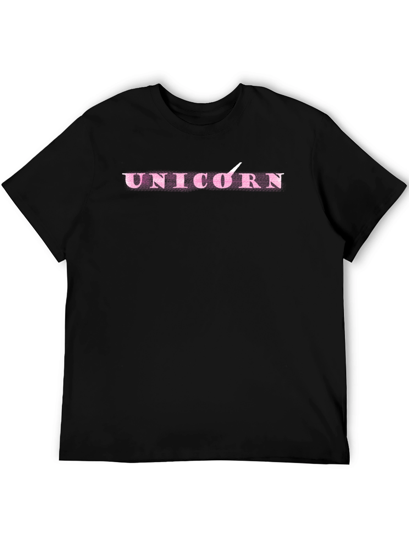 Black Unicorn Graphic Print Black T-Shirt view 5