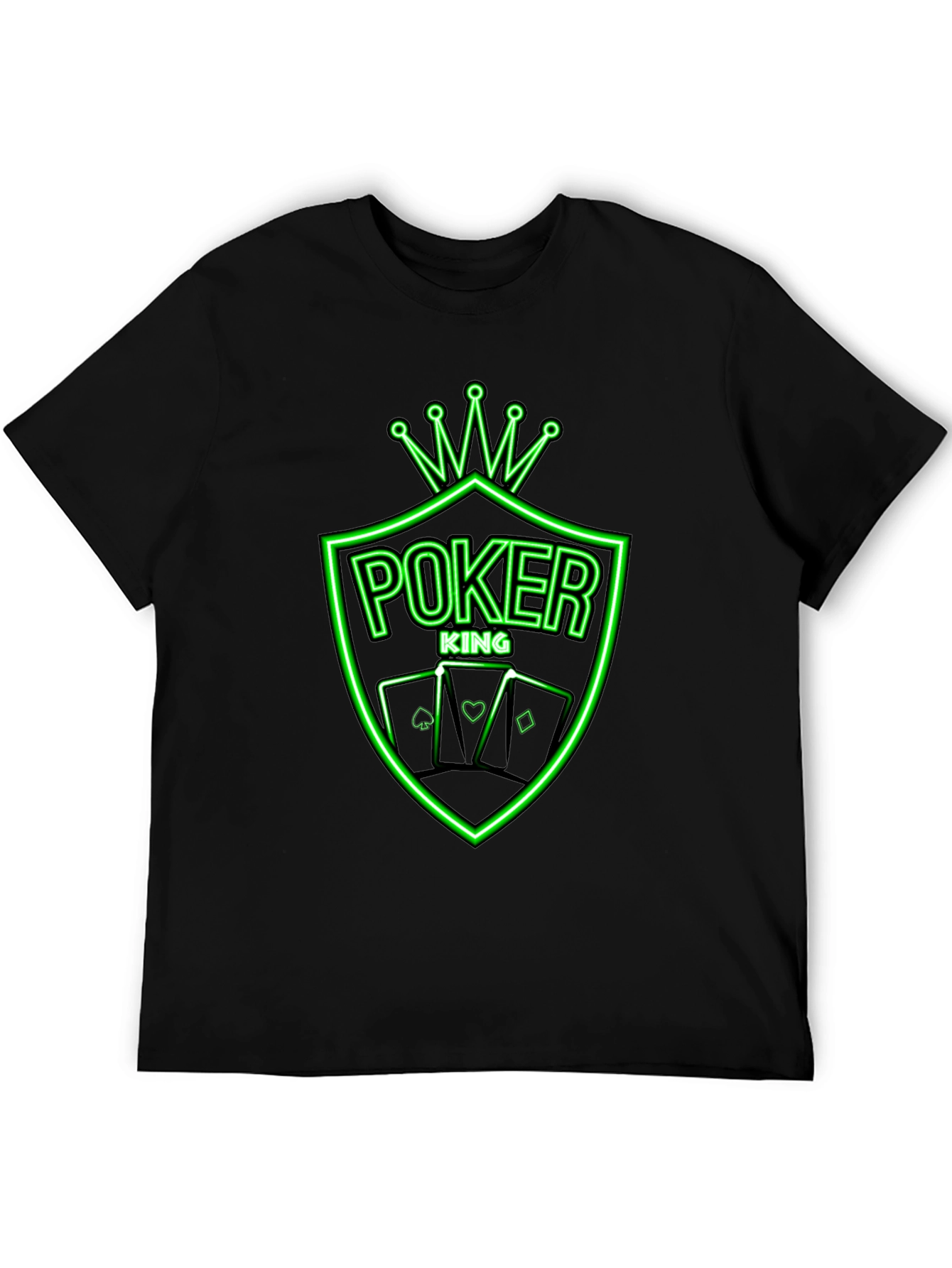 Black Poker King Neon Graphic Tee - Black view 5