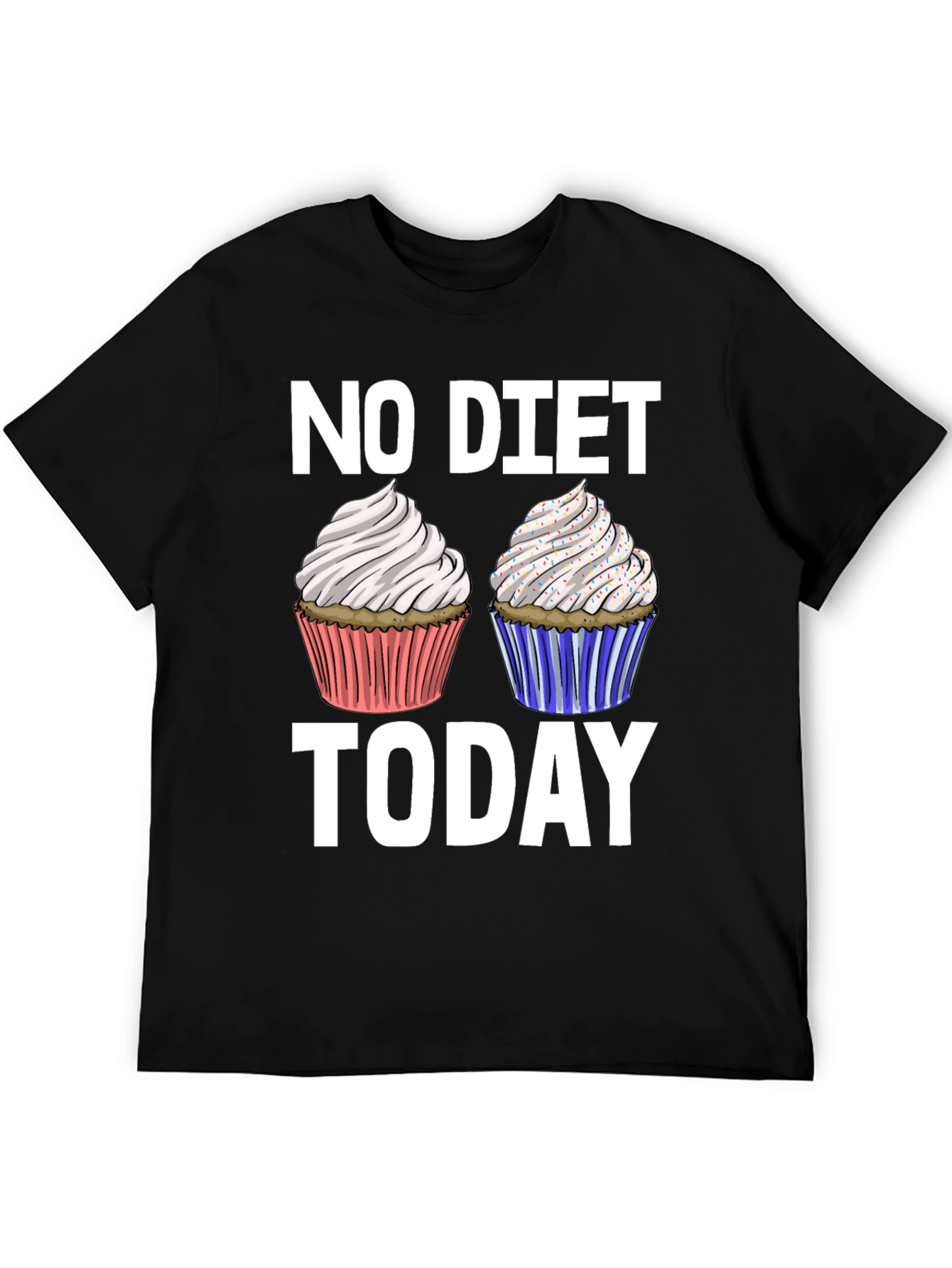 No Diet Today T-Shirt - Cupcake Design - 5